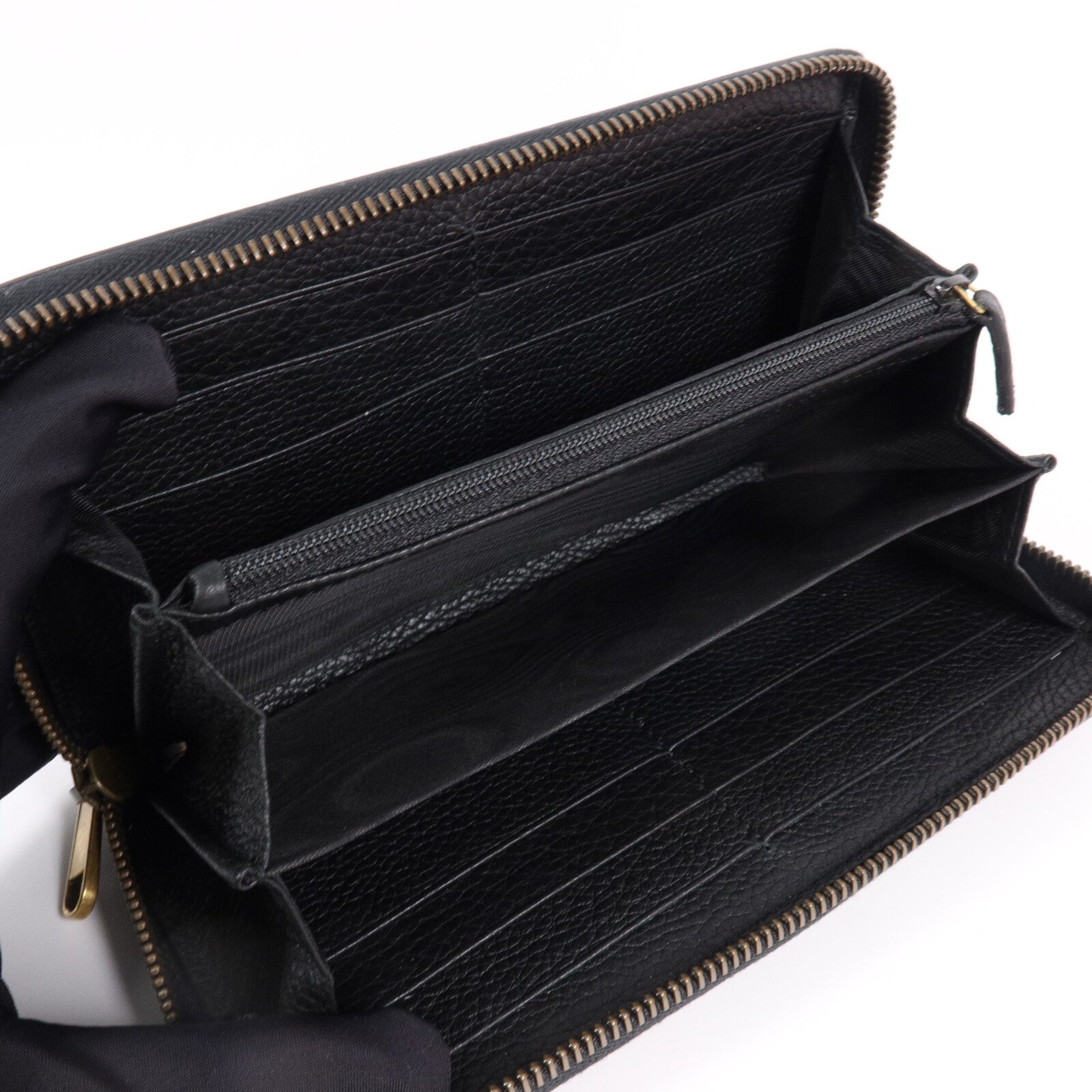 GUCCI 牛皮皮革Zip Around Long Wallet長錢包