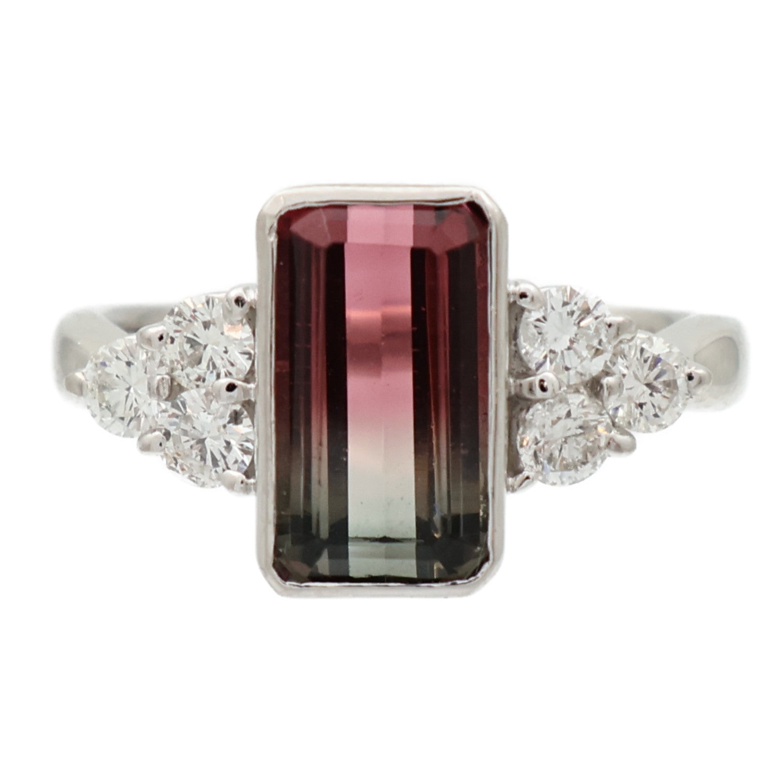 JEWELRY PT900鉑金Tourmaline Diamond Ring碧璽/鑽石戒指