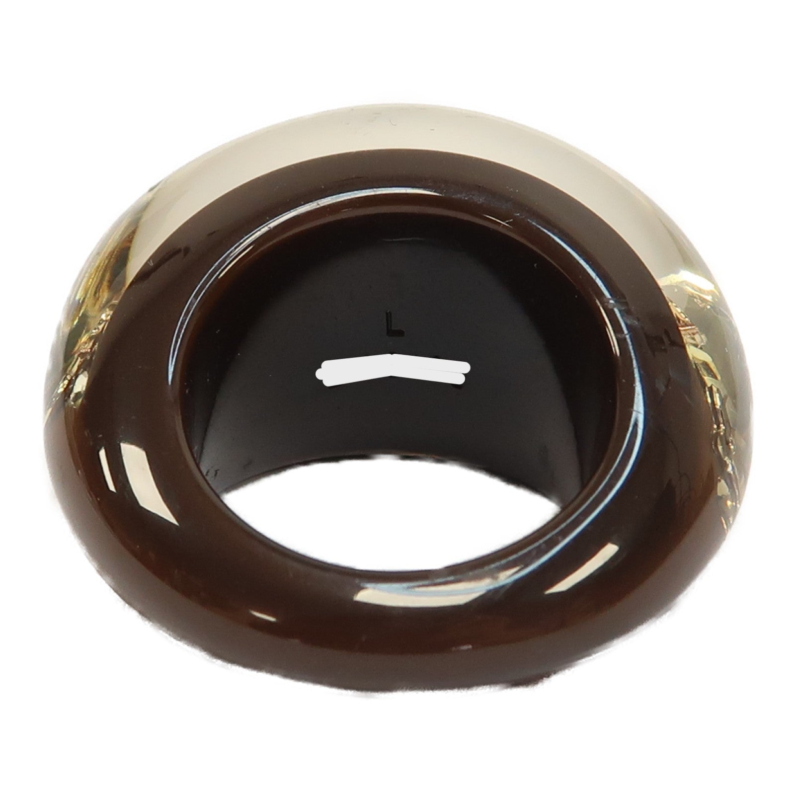 LOUIS VUITTON PVC Bague Inclusion Ring L戒指啡色/金色