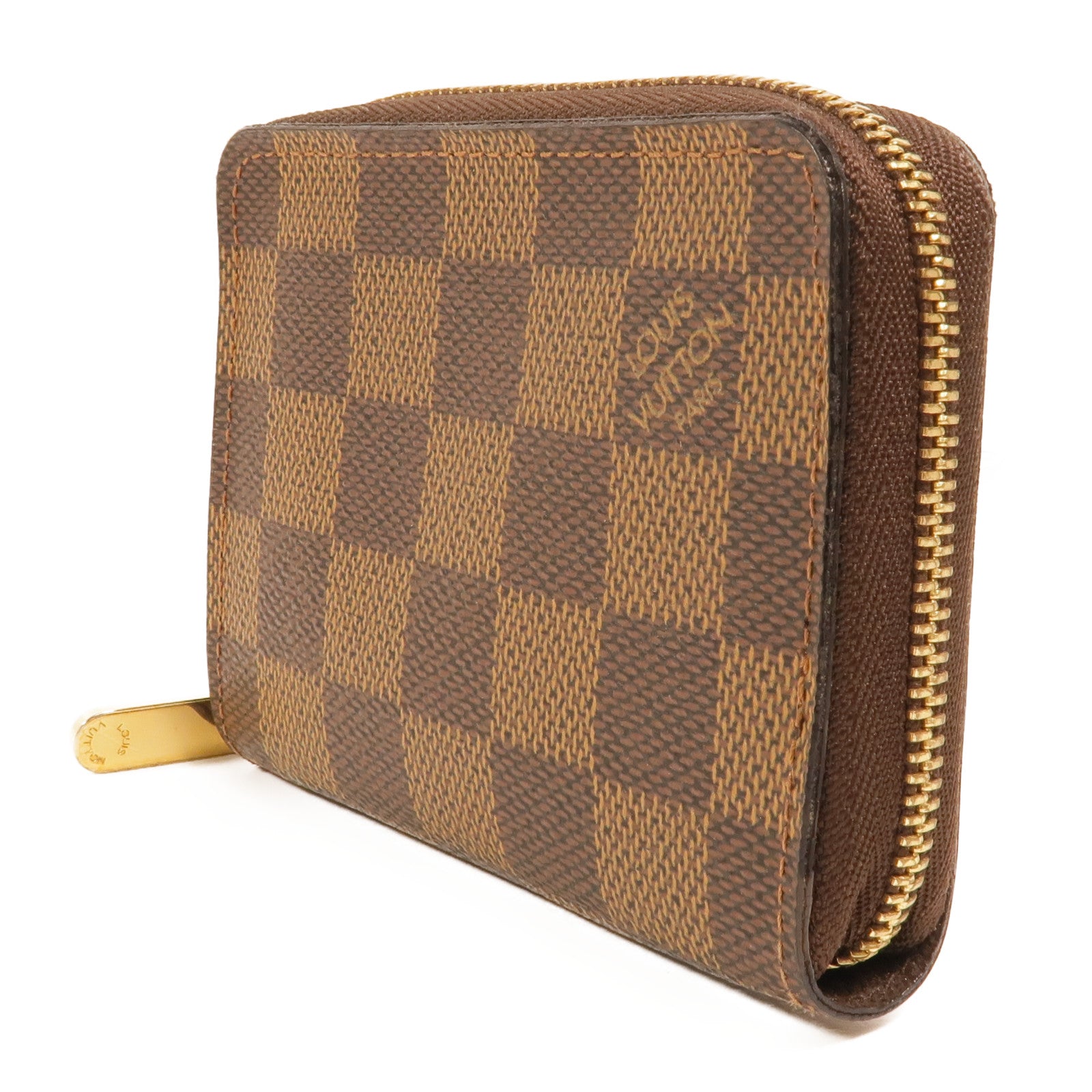 LOUIS VUITTON Damier Zippy Coin Purse金扣零錢包
