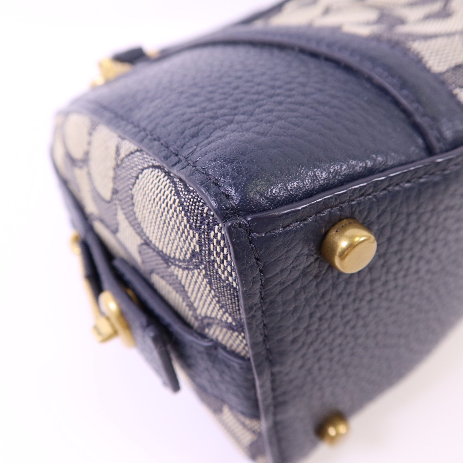 COACH 牛皮皮革/帆布Lark Bag金扣手挽肩背兩用袋