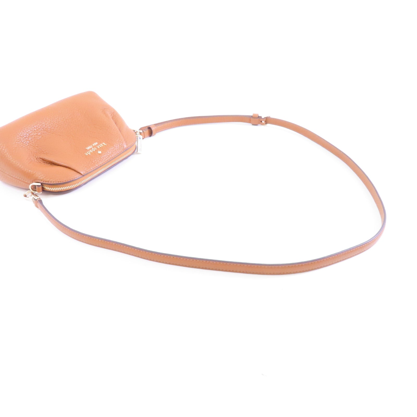 Kate Spade 牛皮皮革Shoulder Bag金扣肩背袋棕色