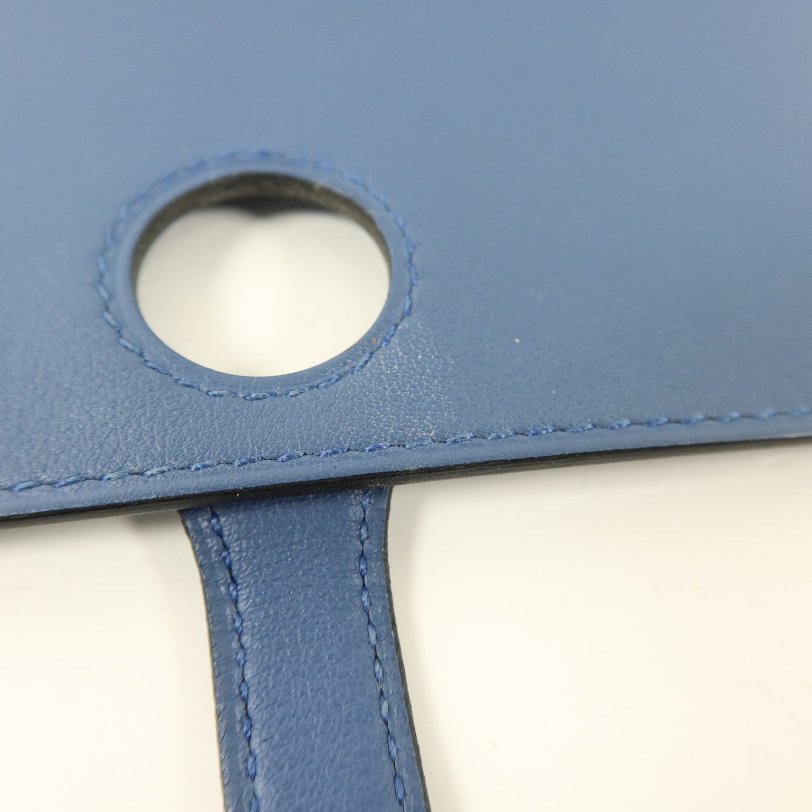 HERMES Swift皮革Dogon GM銀扣長錢包Blue Agate