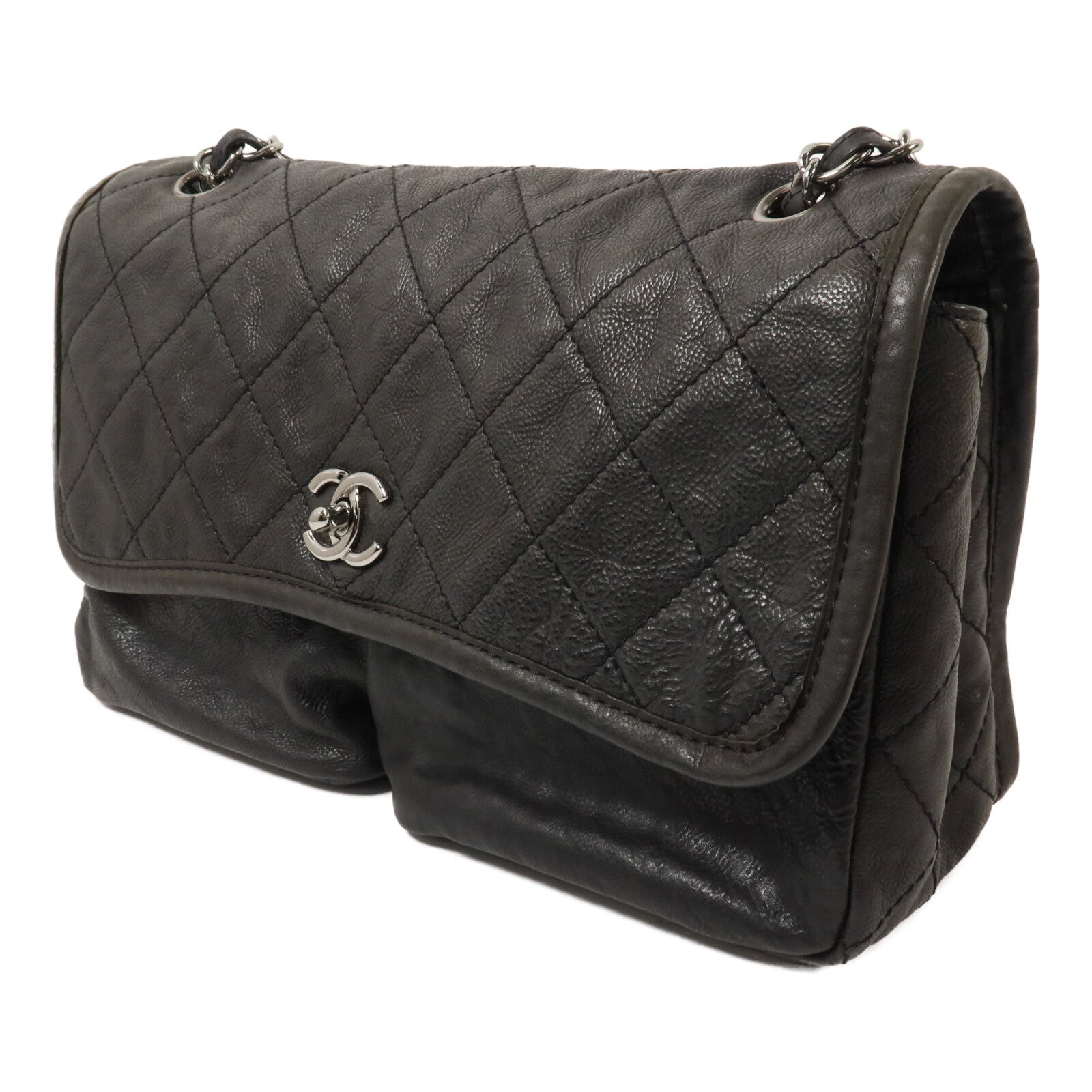 CHANEL 牛皮皮革Chain Shoulder鏈帶肩背袋