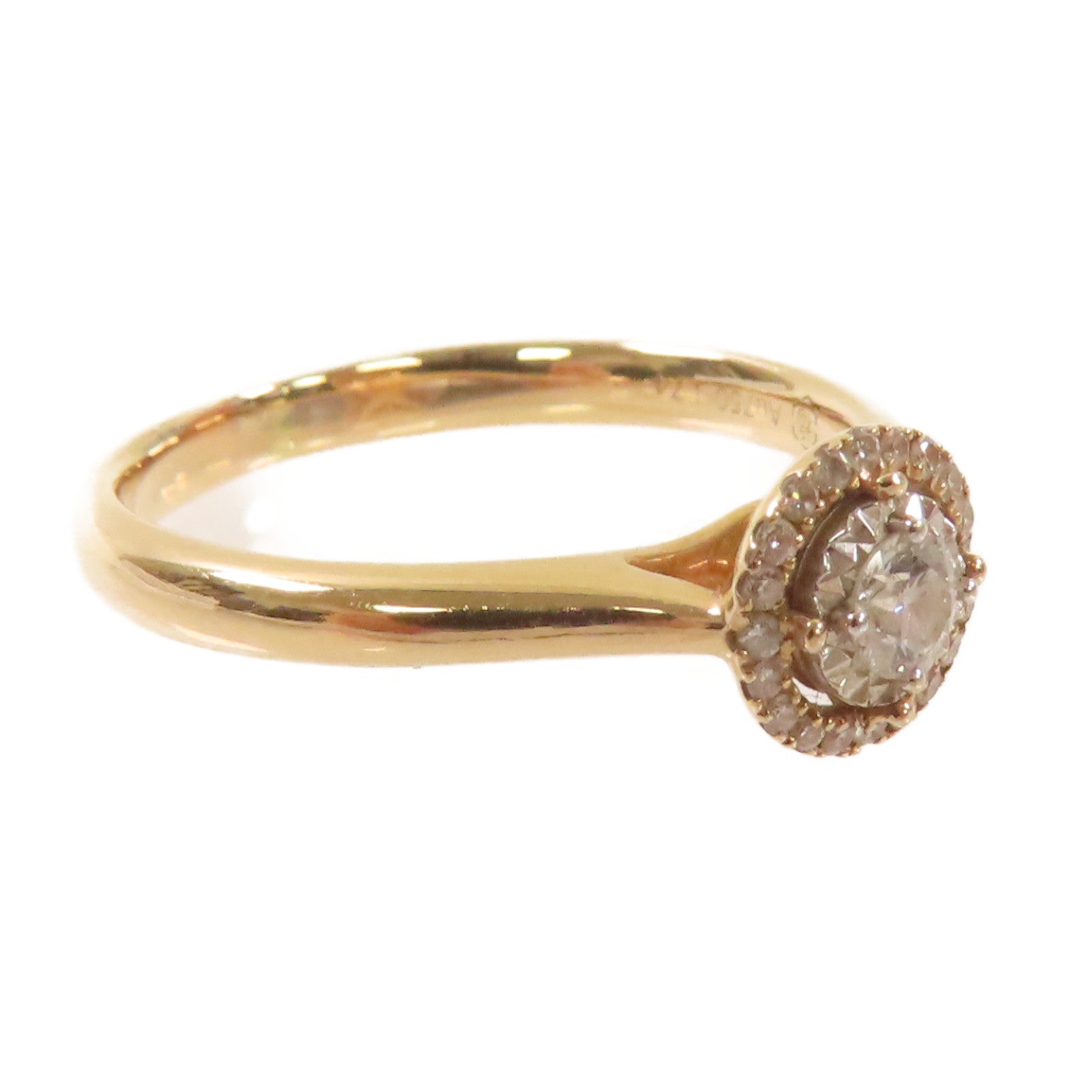 JEWELRY 【激減優惠】18K玫瑰金/0.092ct/0.053ct鑽石Diamond Ring戒指US#5