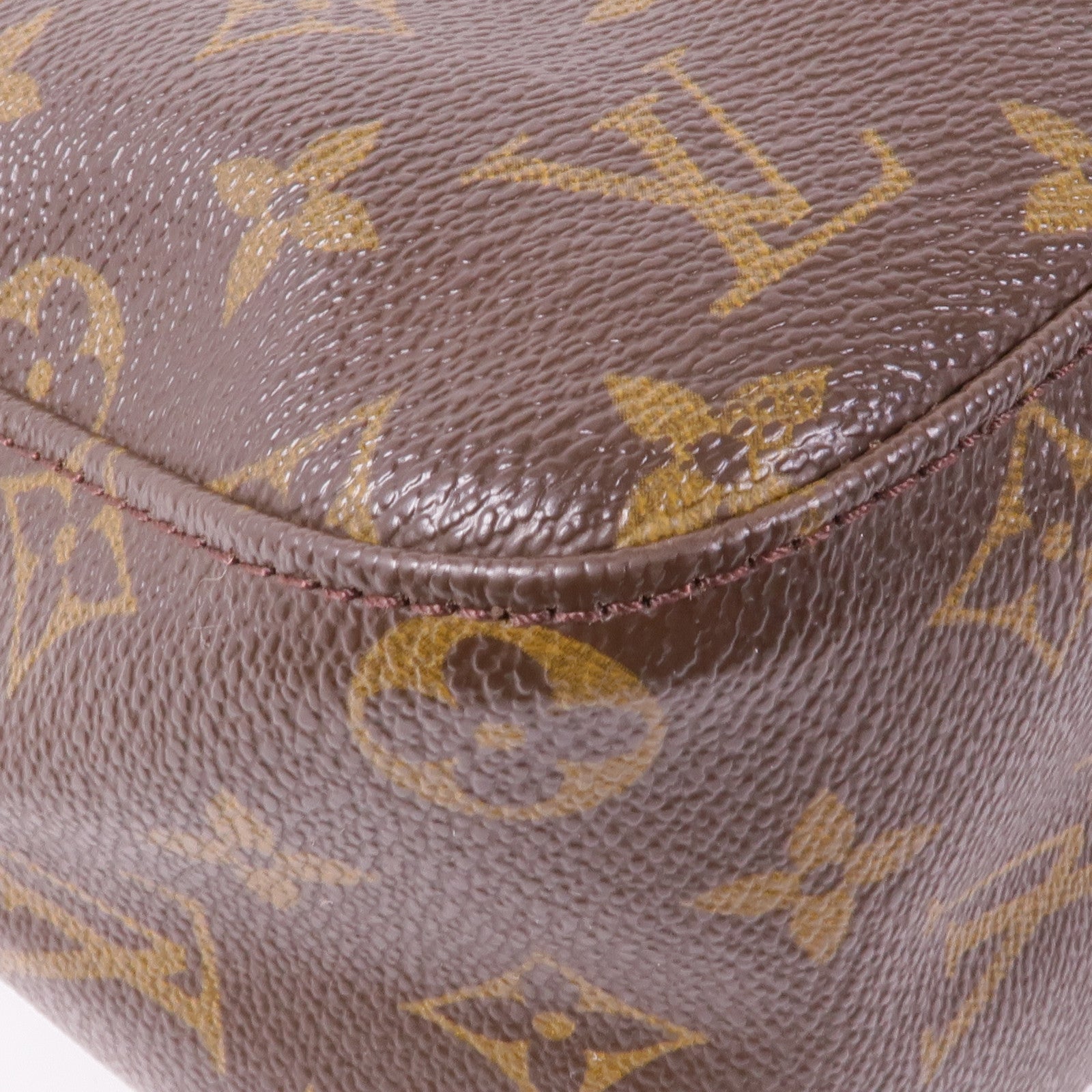 LOUIS VUITTON Monogram Looping MM金扣肩背袋棕色