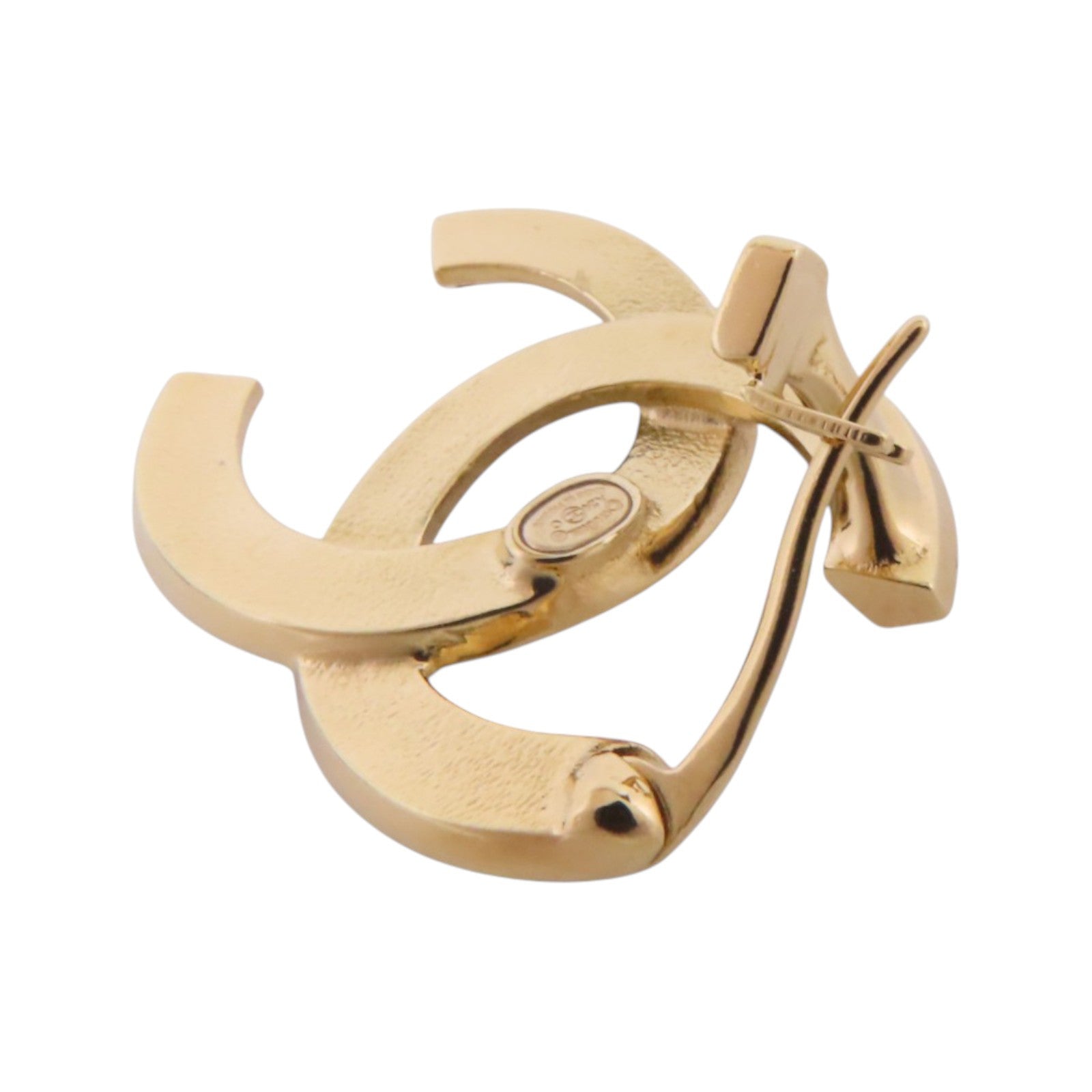 CHANEL 金屬/水鑽CC Earrings金扣耳環