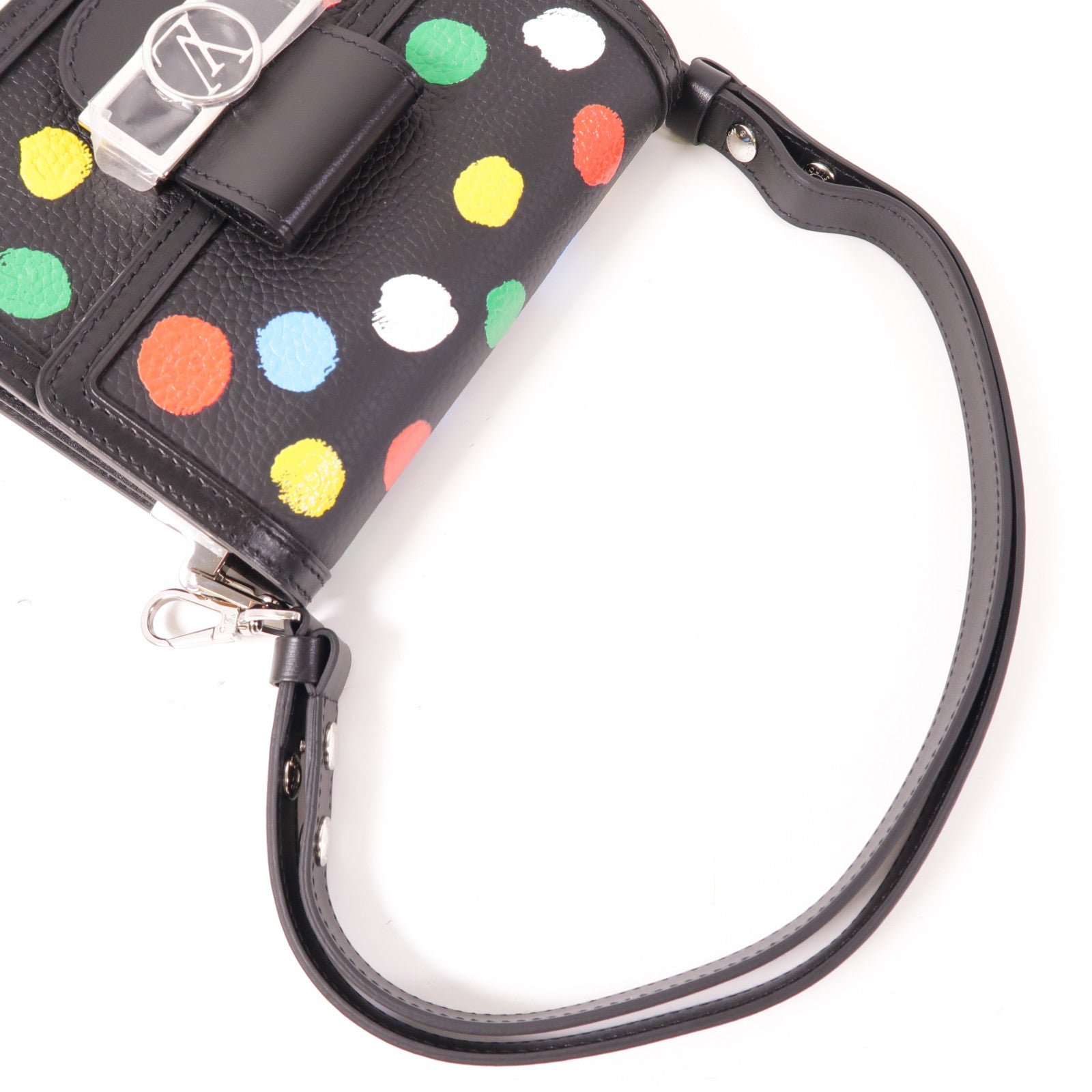 LOUIS VUITTON 牛皮皮革LV X YK Dauphine Mini銀扣肩背袋