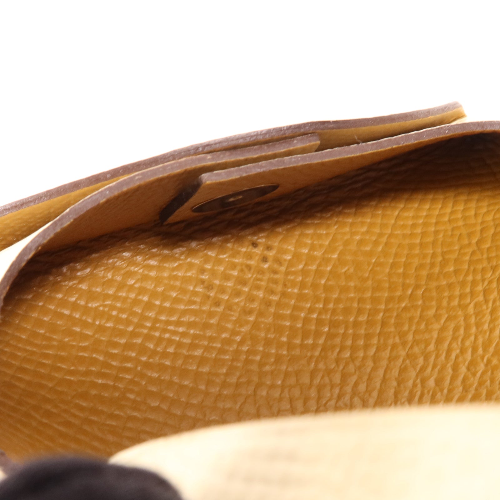 HERMES Epsom皮革Bastia銀扣零錢包Nata