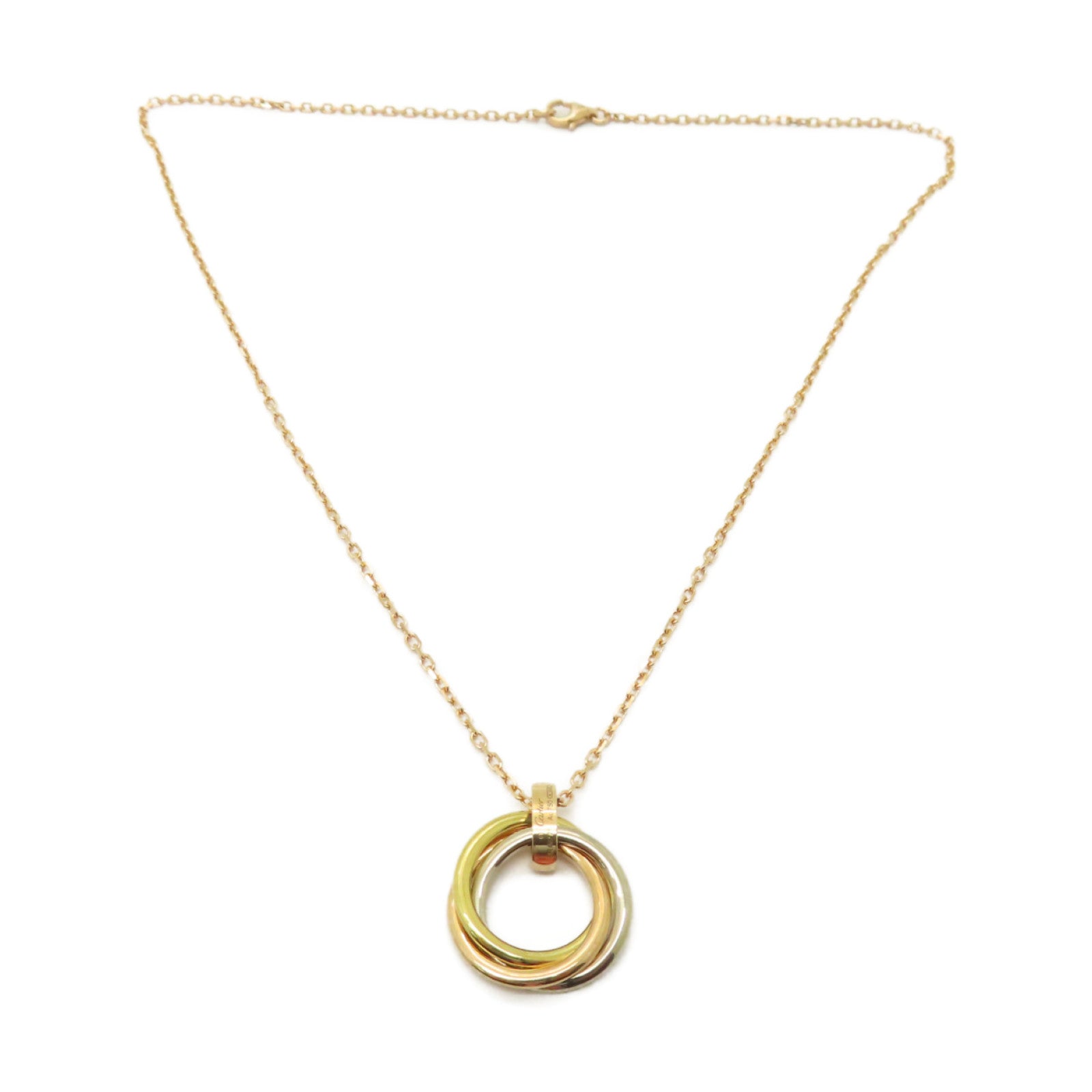 CARTIER 【激減優惠】18K黃金/18K白金/18K玫瑰金Trinity Diamond Necklace項鍊