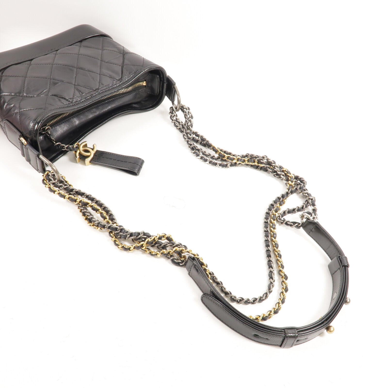 CHANEL 牛皮皮革Gabrielle Small鏈帶肩背袋