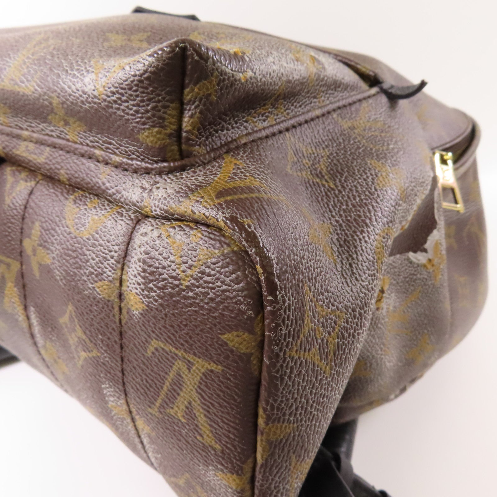 LOUIS VUITTON 塗層帆布Palm Springs MM金扣背包