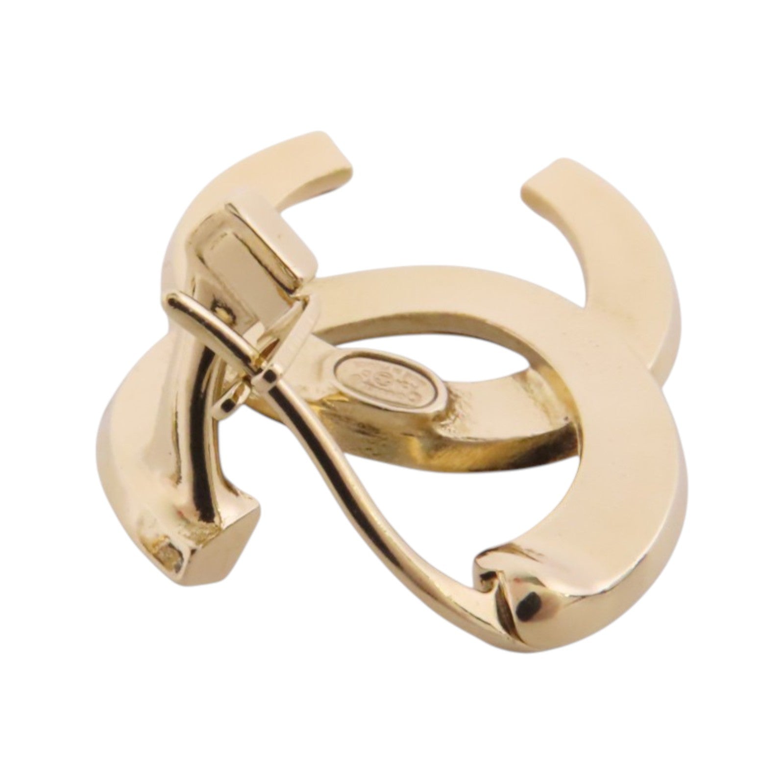 CHANEL 金屬/水鑽CC Earrings金扣耳環