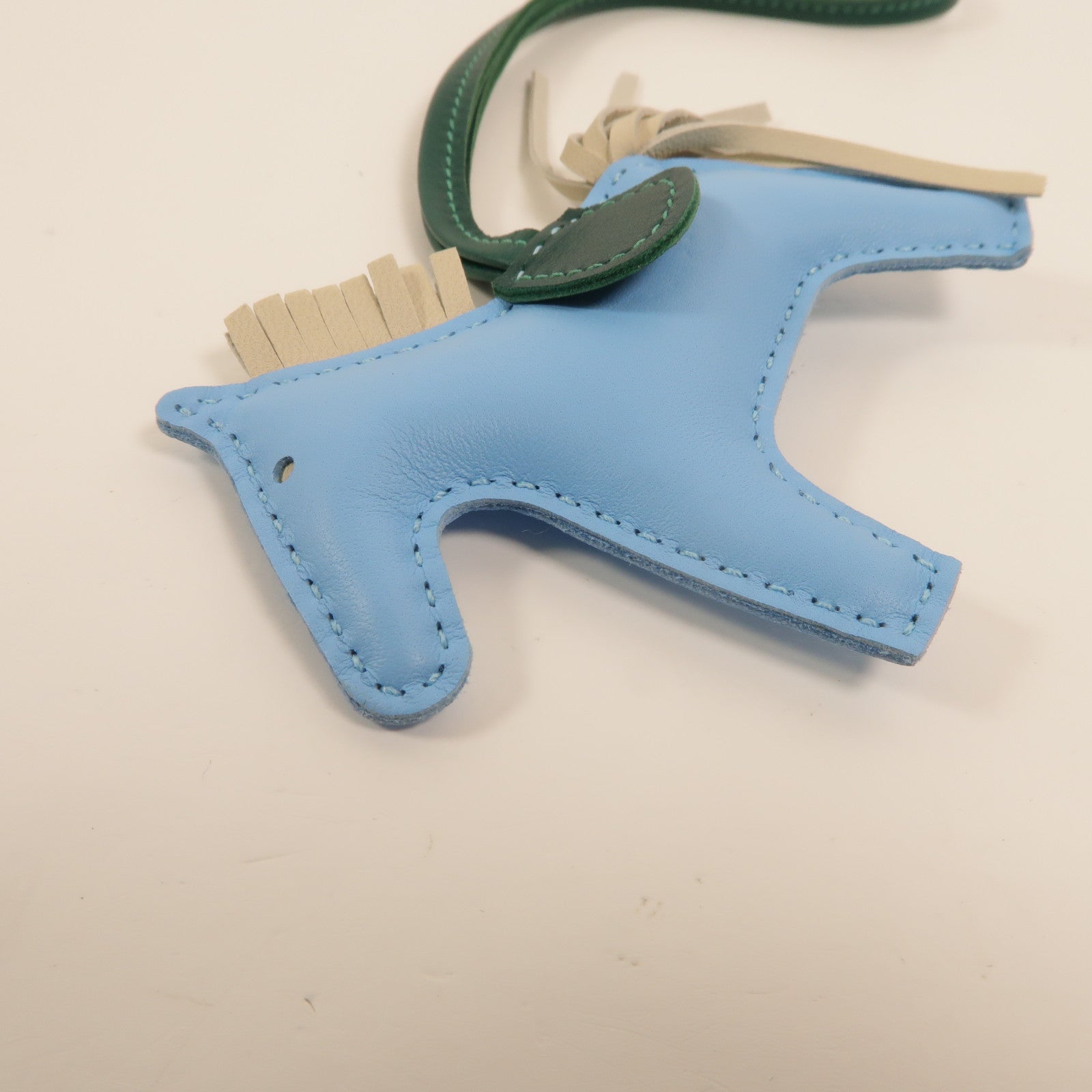 HERMES Milo皮革Rodeo PM掛飾Celeste