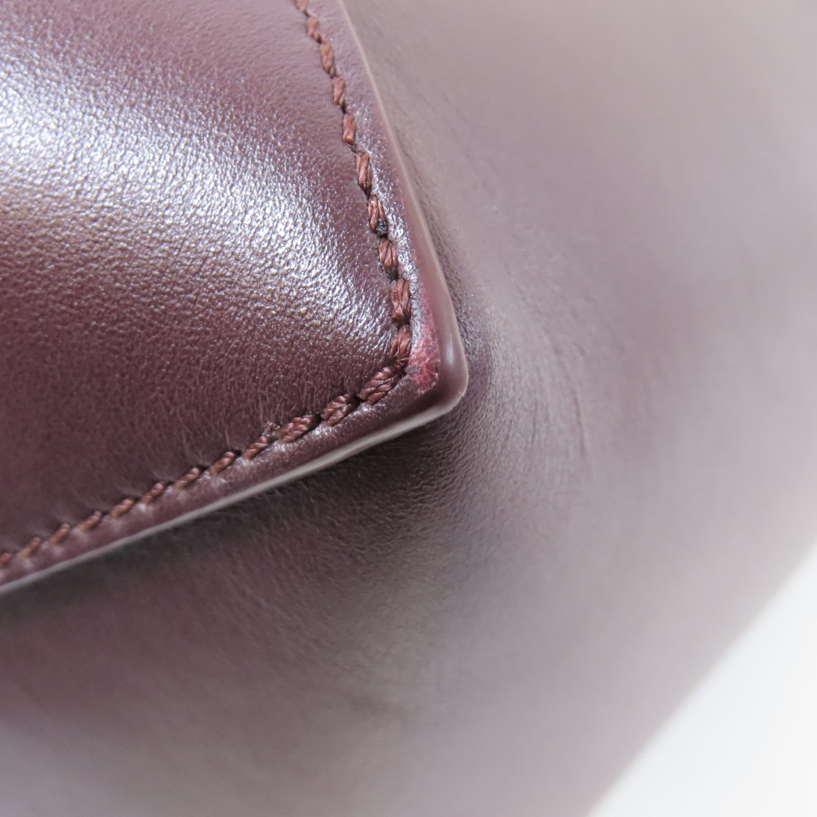 LOEWE 牛皮皮革Puzzle Fold Tote肩背袋酒紅色