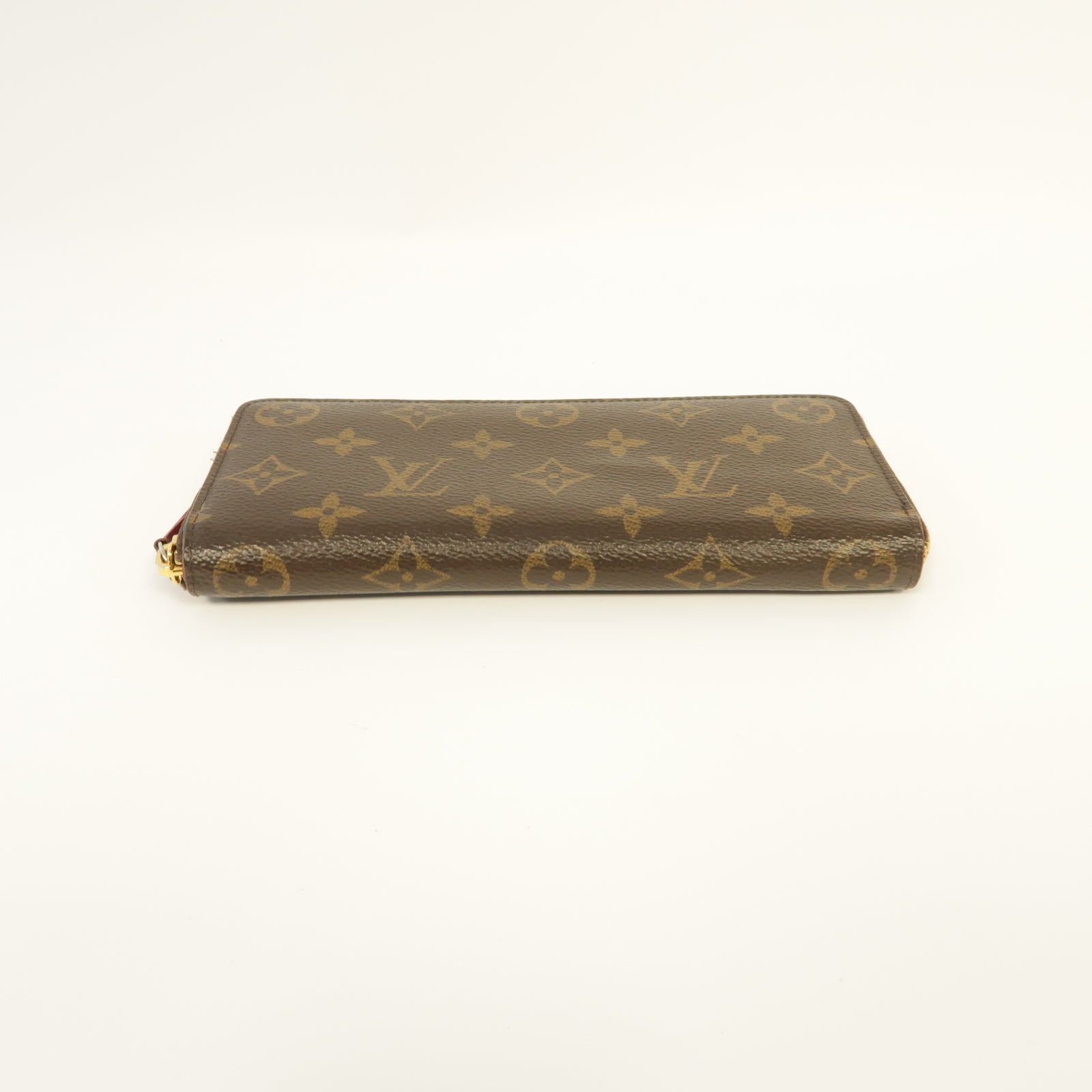 LOUIS VUITTON 【激減優惠】Monogram Clemence Long Wallet金扣長錢包棕色/紅色