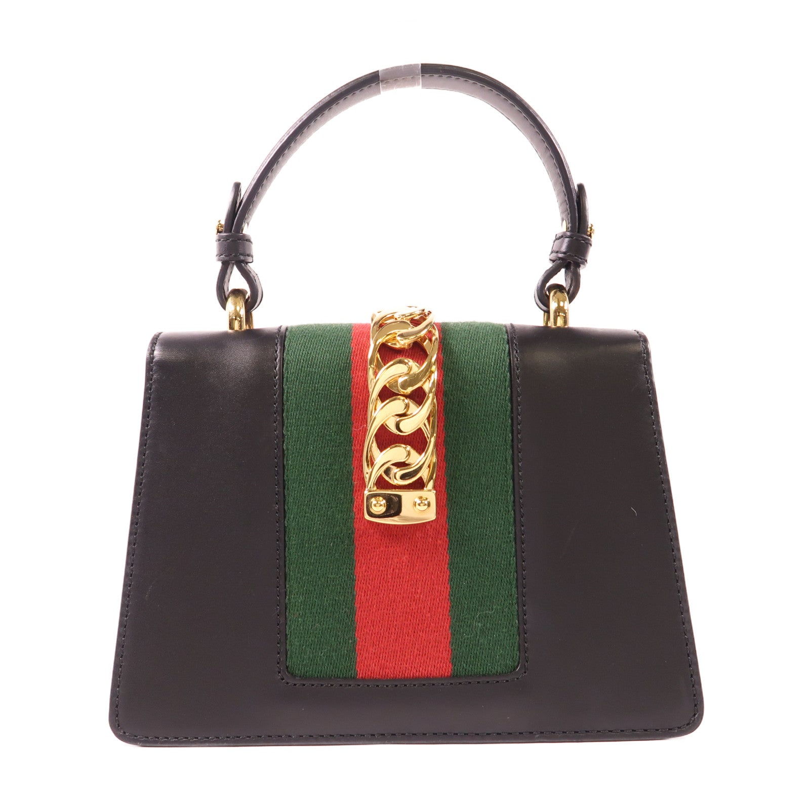 GUCCI 牛皮皮革Sylvie S金扣手挽肩背兩用袋