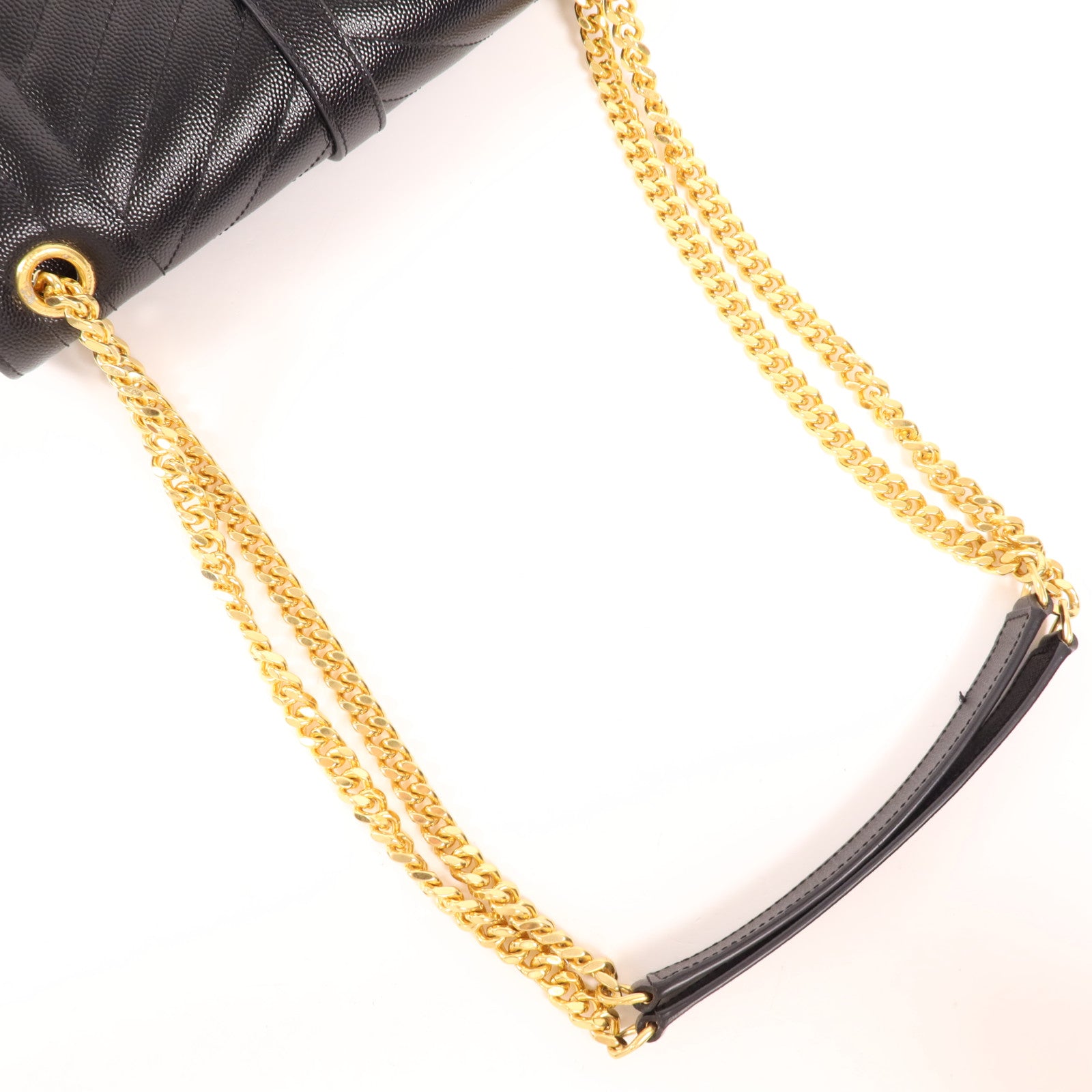 SAINT LAURENT 牛皮皮革Envelope Medium金扣肩背袋