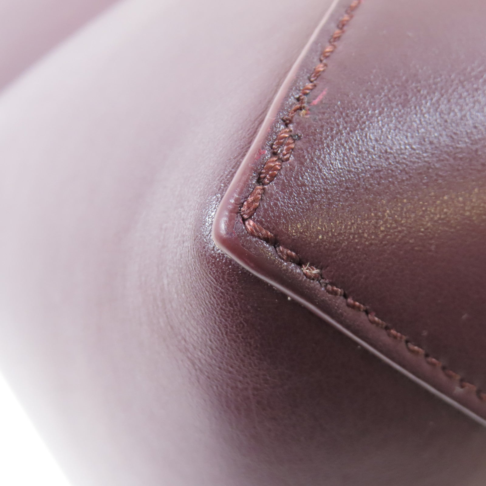 LOEWE 牛皮皮革Puzzle Fold Tote肩背袋酒紅色