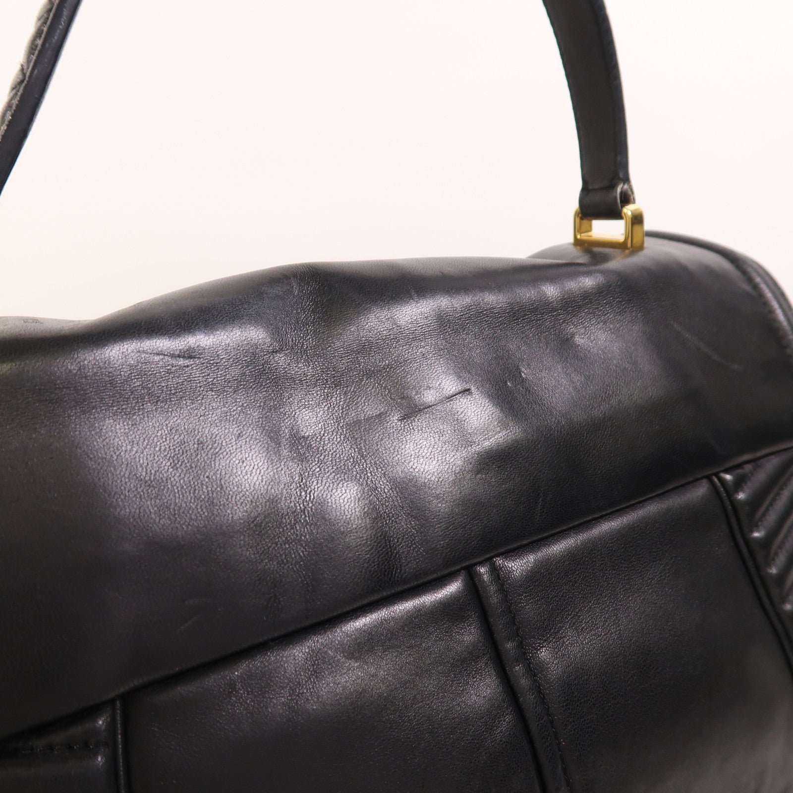Miu Miu 羊皮皮革2 Way Shoulder金扣手挽肩背兩用袋