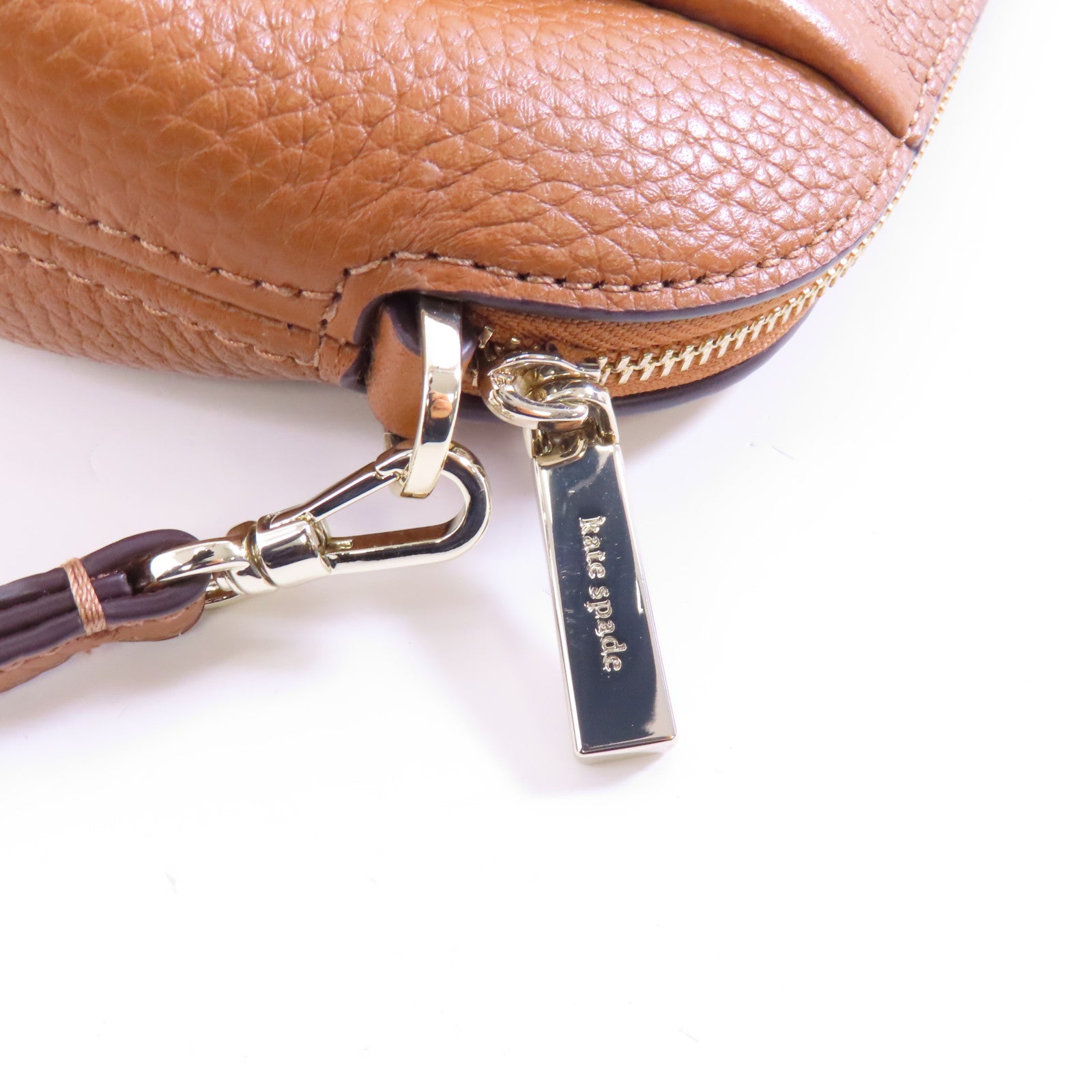 Kate Spade 牛皮皮革Shoulder Bag金扣肩背袋棕色
