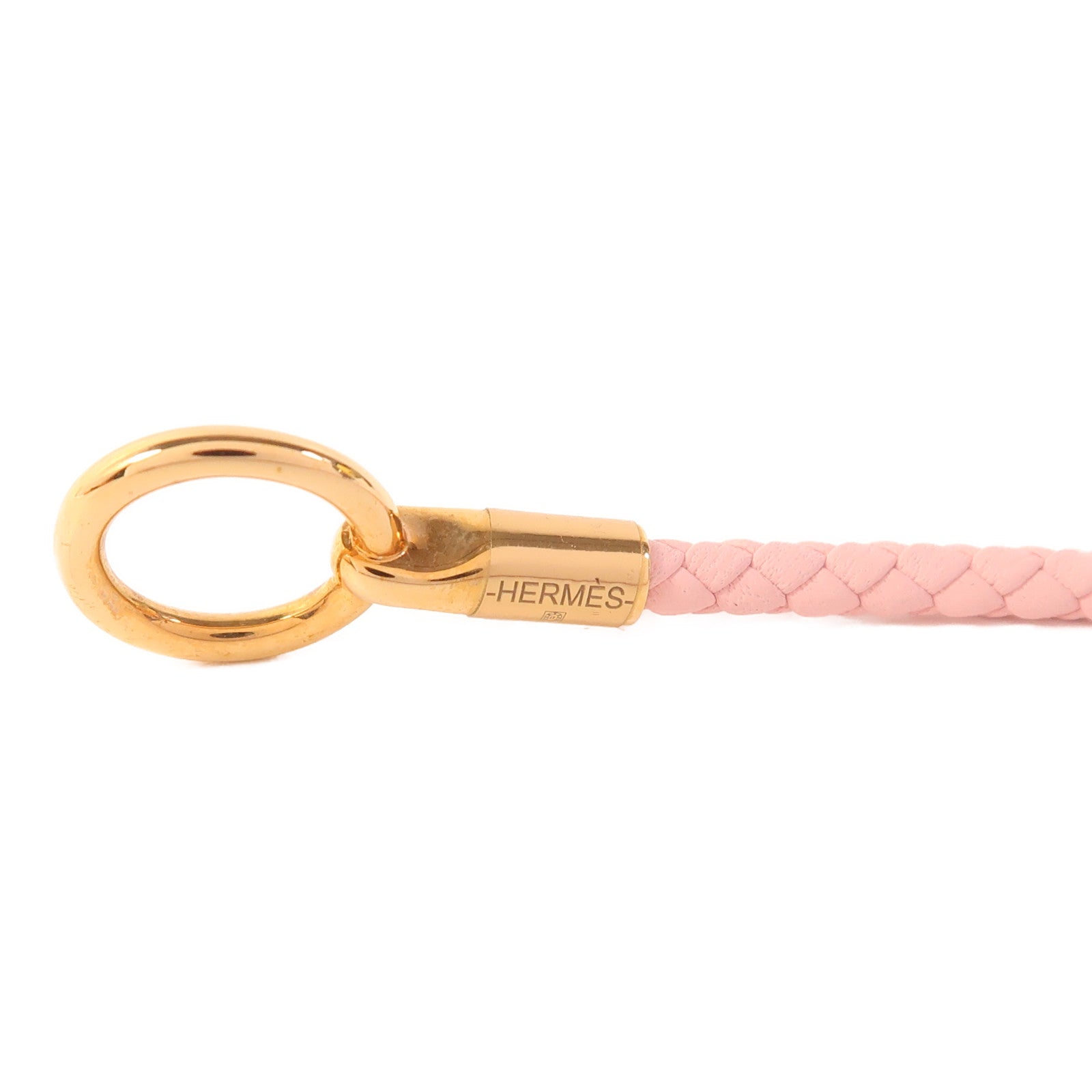 HERMES 【激減優惠】牛皮皮革Glenan Double Tour Bracelet金扣手帶