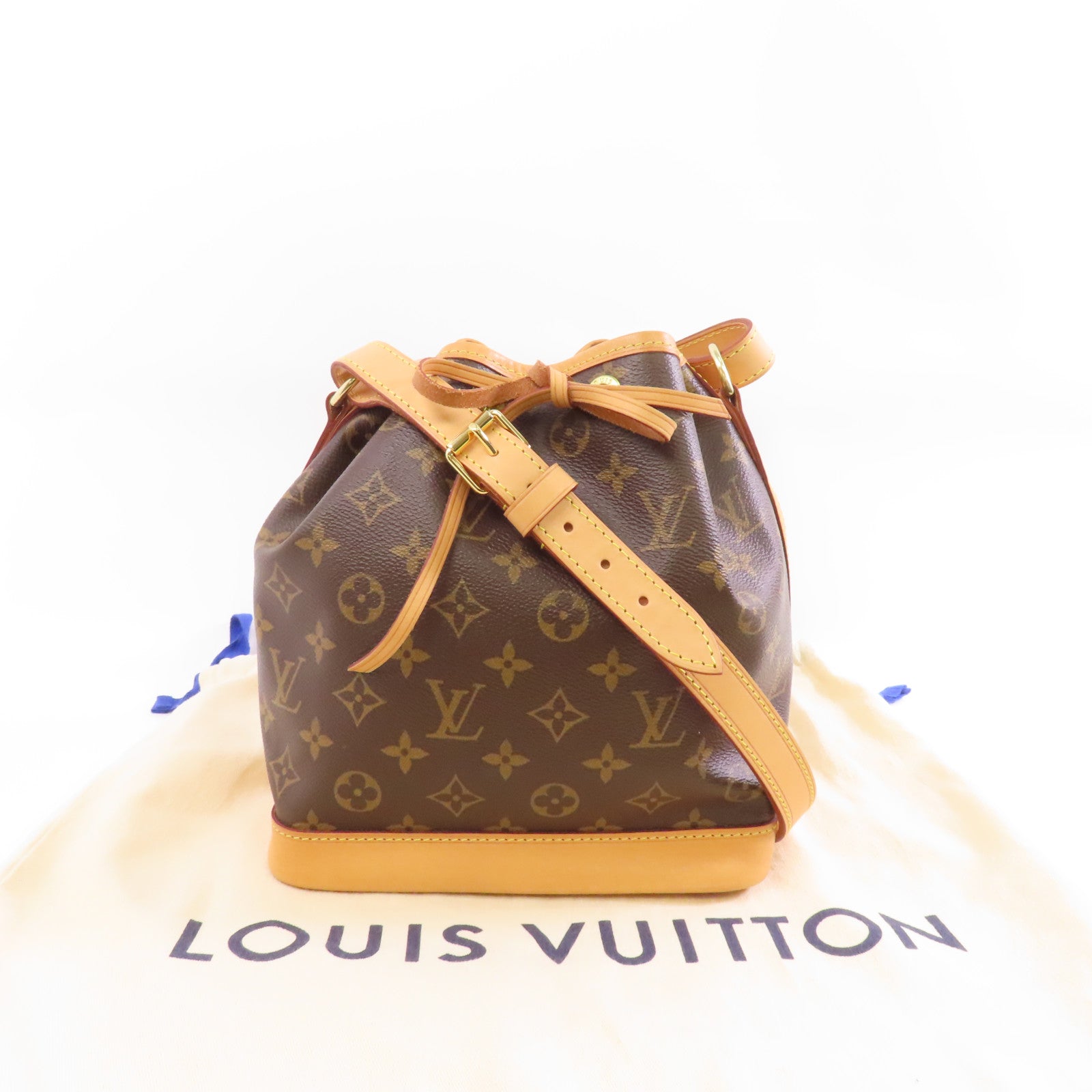 LOUIS VUITTON Monogram Noe BB金扣肩背袋棕色