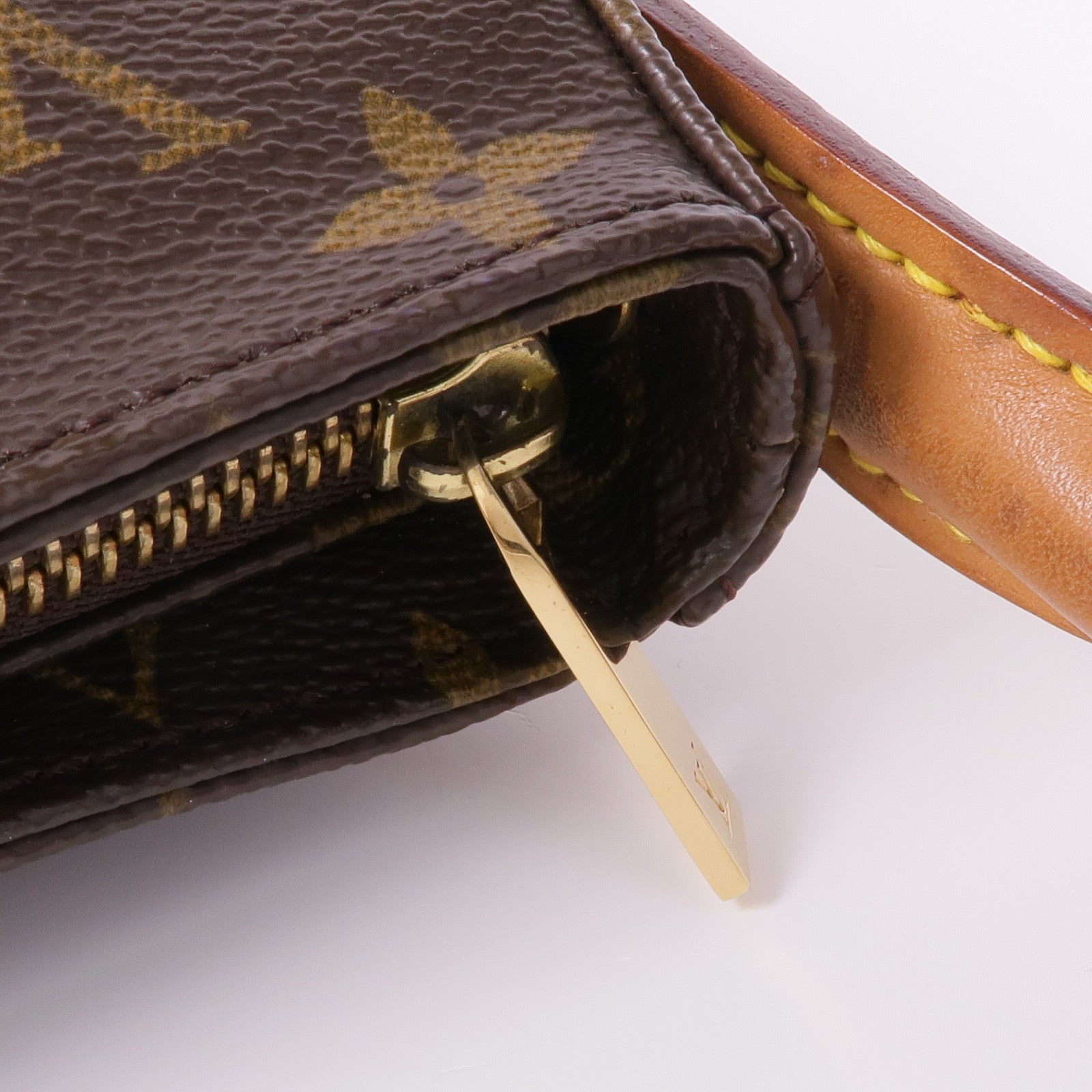 LOUIS VUITTON Monogram Looping MM金扣肩背袋棕色