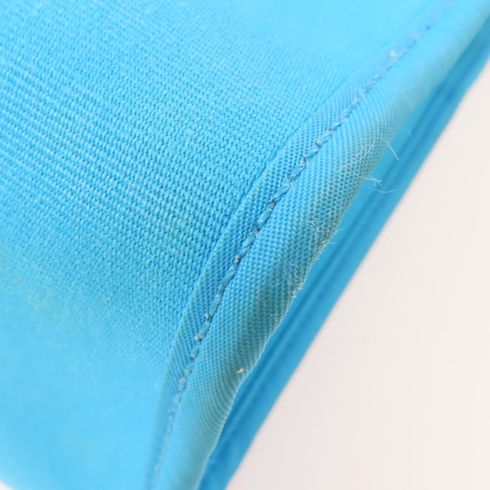 HERMES 帆布Herbag 31銀扣手挽肩背兩用袋Blue Azteque/Menthe