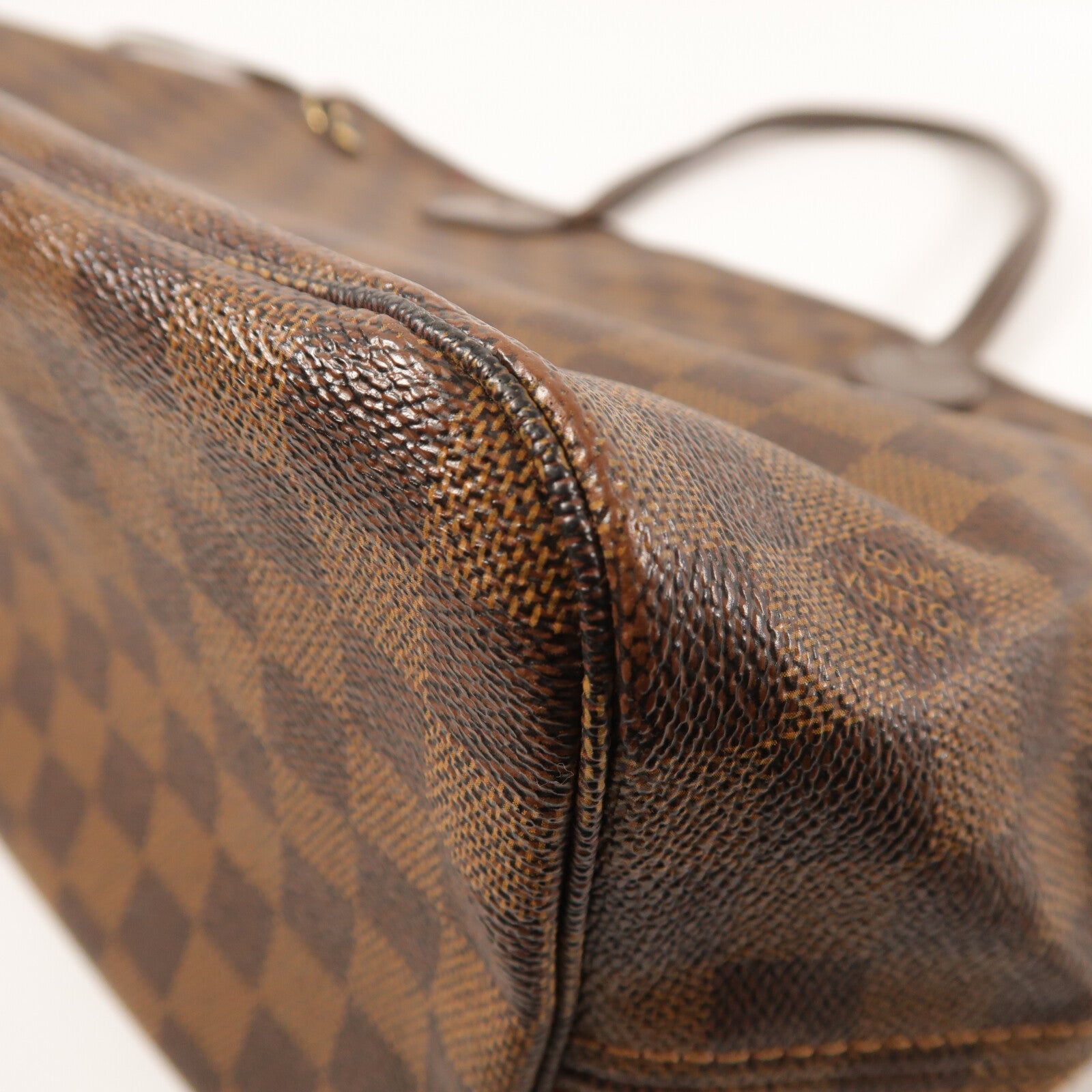 LOUIS VUITTON Damier Neverfull MM金扣手挽袋/肩背袋