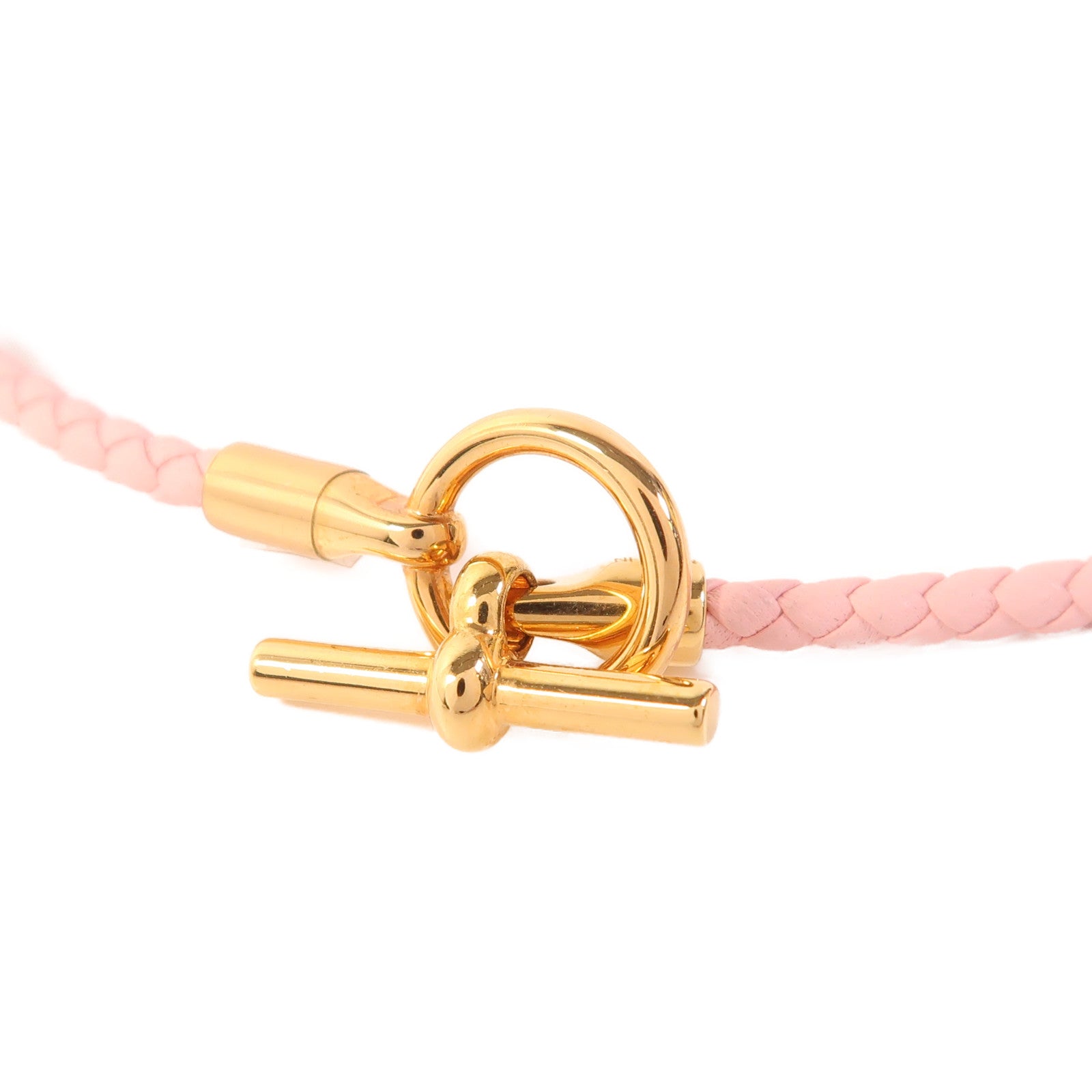 HERMES 【激減優惠】牛皮皮革Glenan Double Tour Bracelet金扣手帶