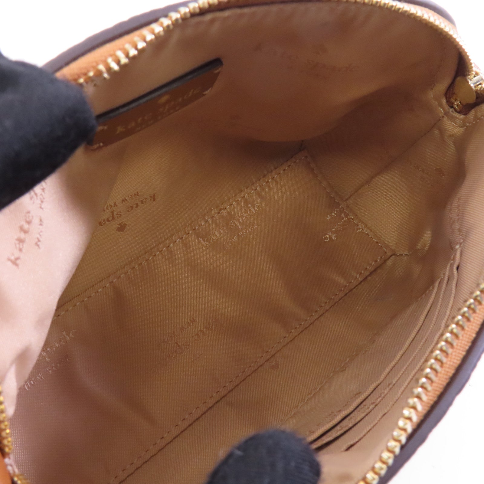 Kate Spade 牛皮皮革Shoulder Bag金扣肩背袋棕色