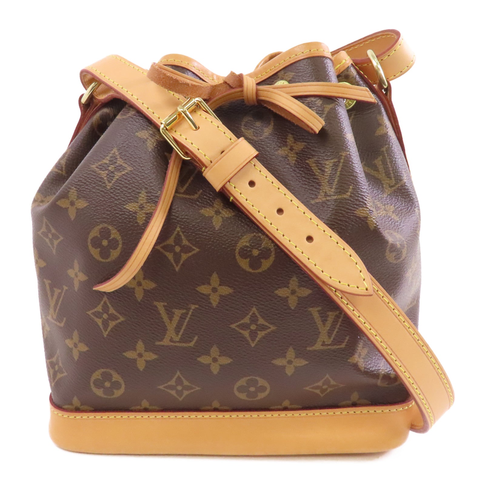 LOUIS VUITTON Monogram Noe BB金扣肩背袋棕色