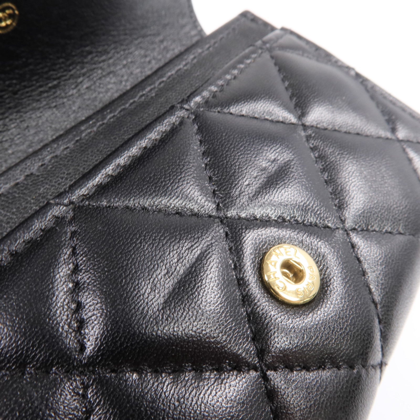 CHANEL 羊皮皮革Card Case金扣卡片套