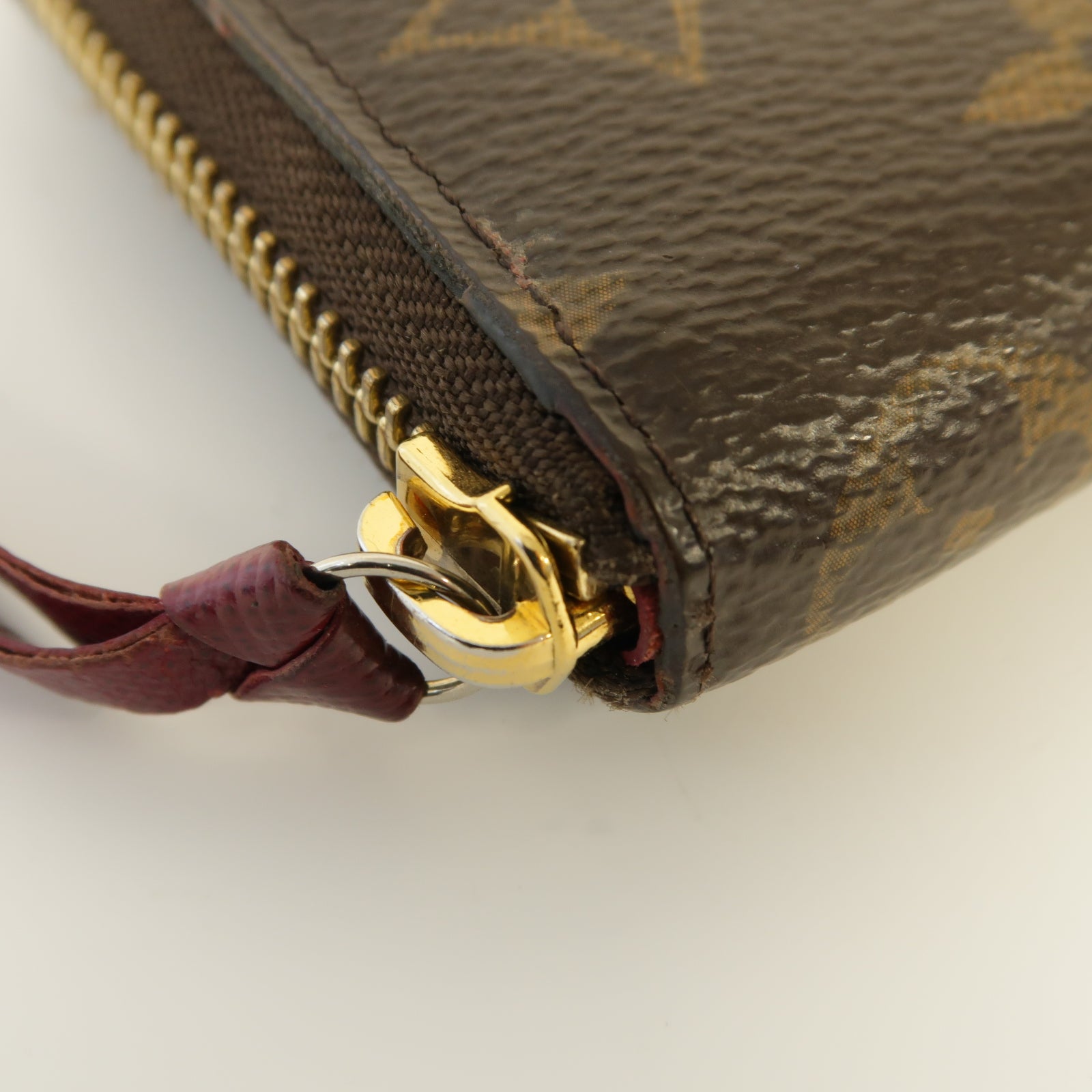 LOUIS VUITTON 【激減優惠】Monogram Clemence Long Wallet金扣長錢包棕色/紅色