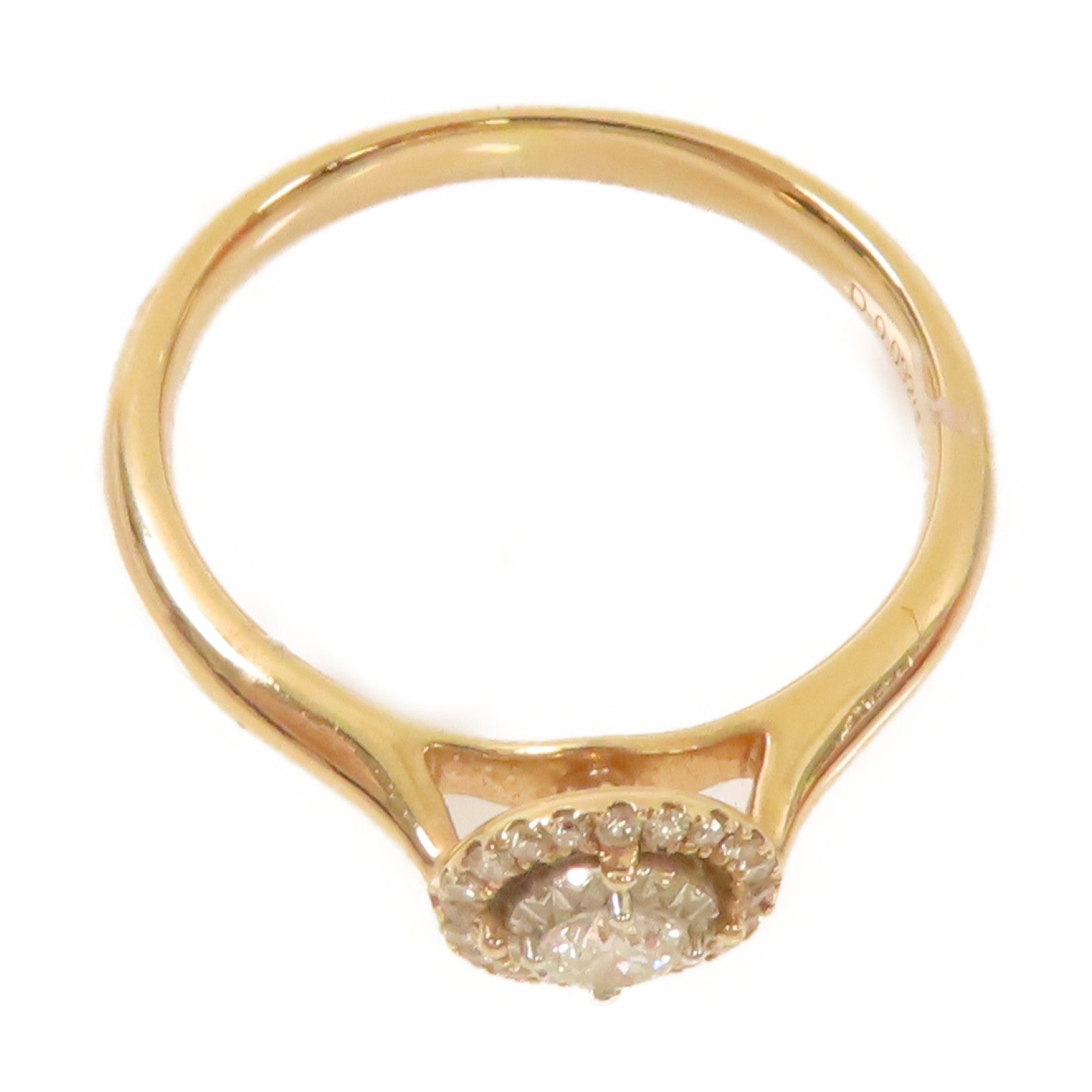 JEWELRY 【激減優惠】18K玫瑰金/0.092ct/0.053ct鑽石Diamond Ring戒指US#5