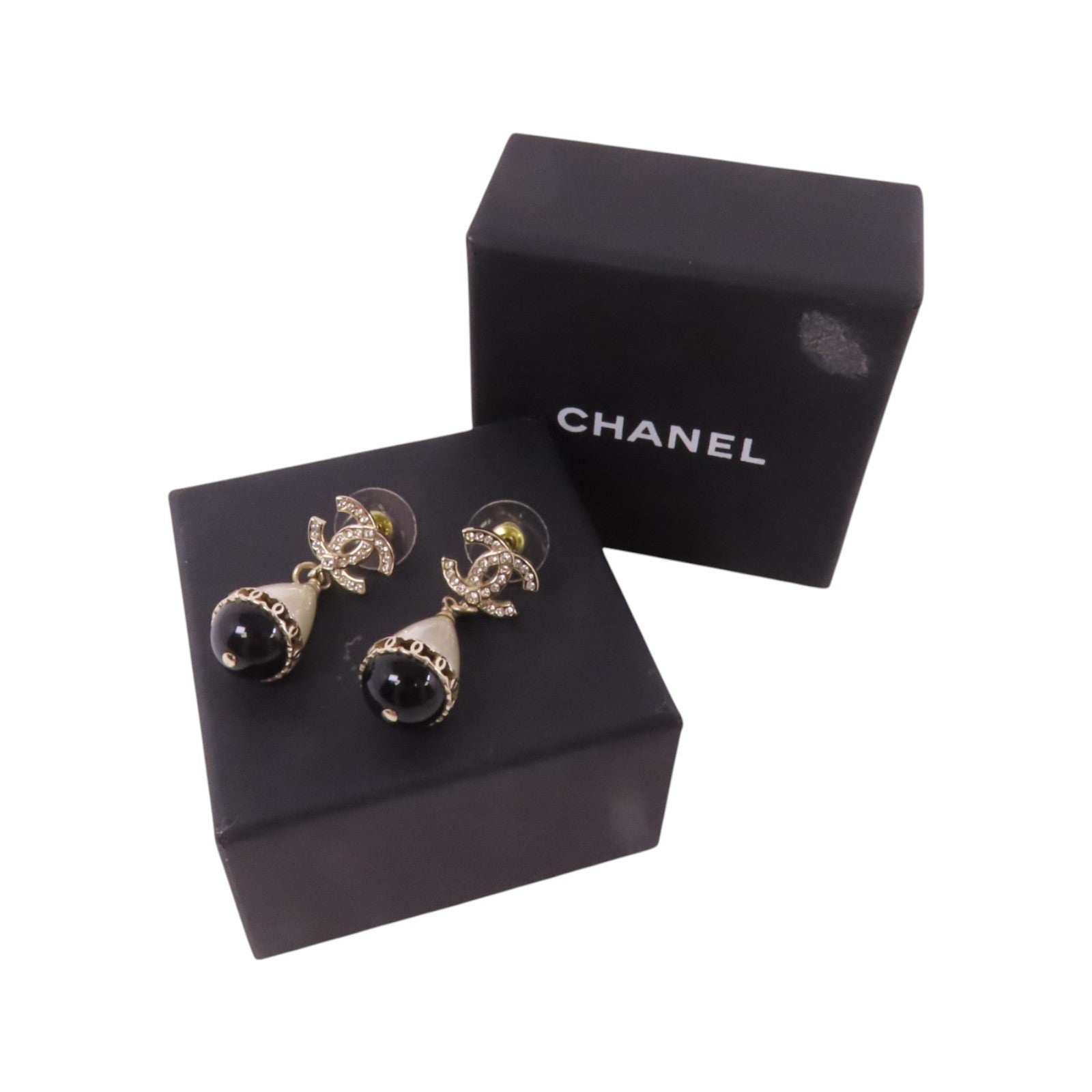 CHANEL 金屬/仿珍珠/水鑽Earrings金扣耳環