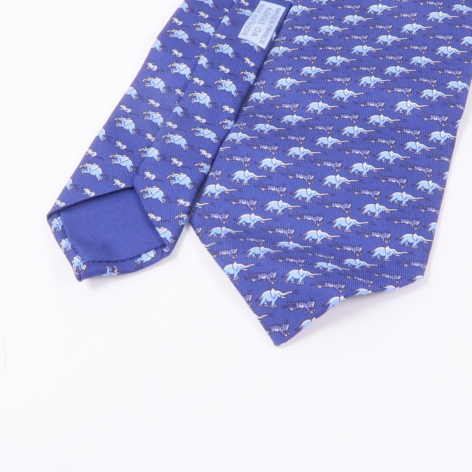 HERMES 絲質Tie領帶Blue