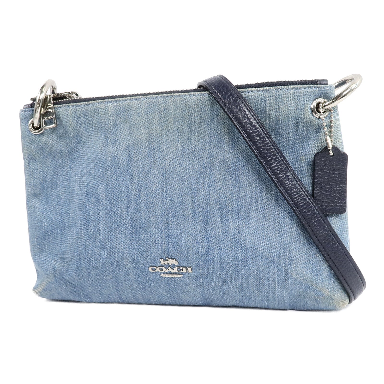 COACH 牛仔布Shoulder Bag肩背袋