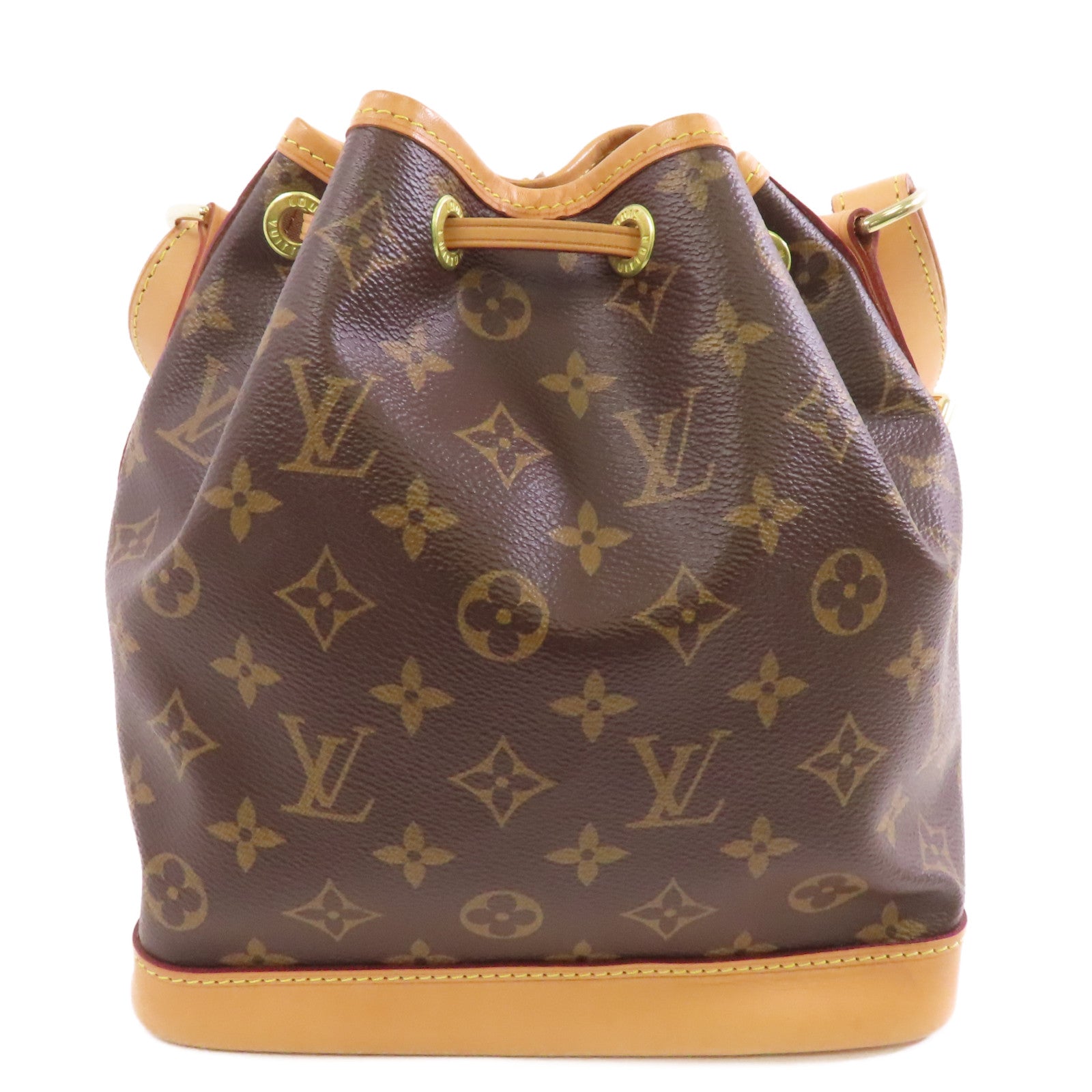 LOUIS VUITTON Monogram Noe BB金扣肩背袋棕色