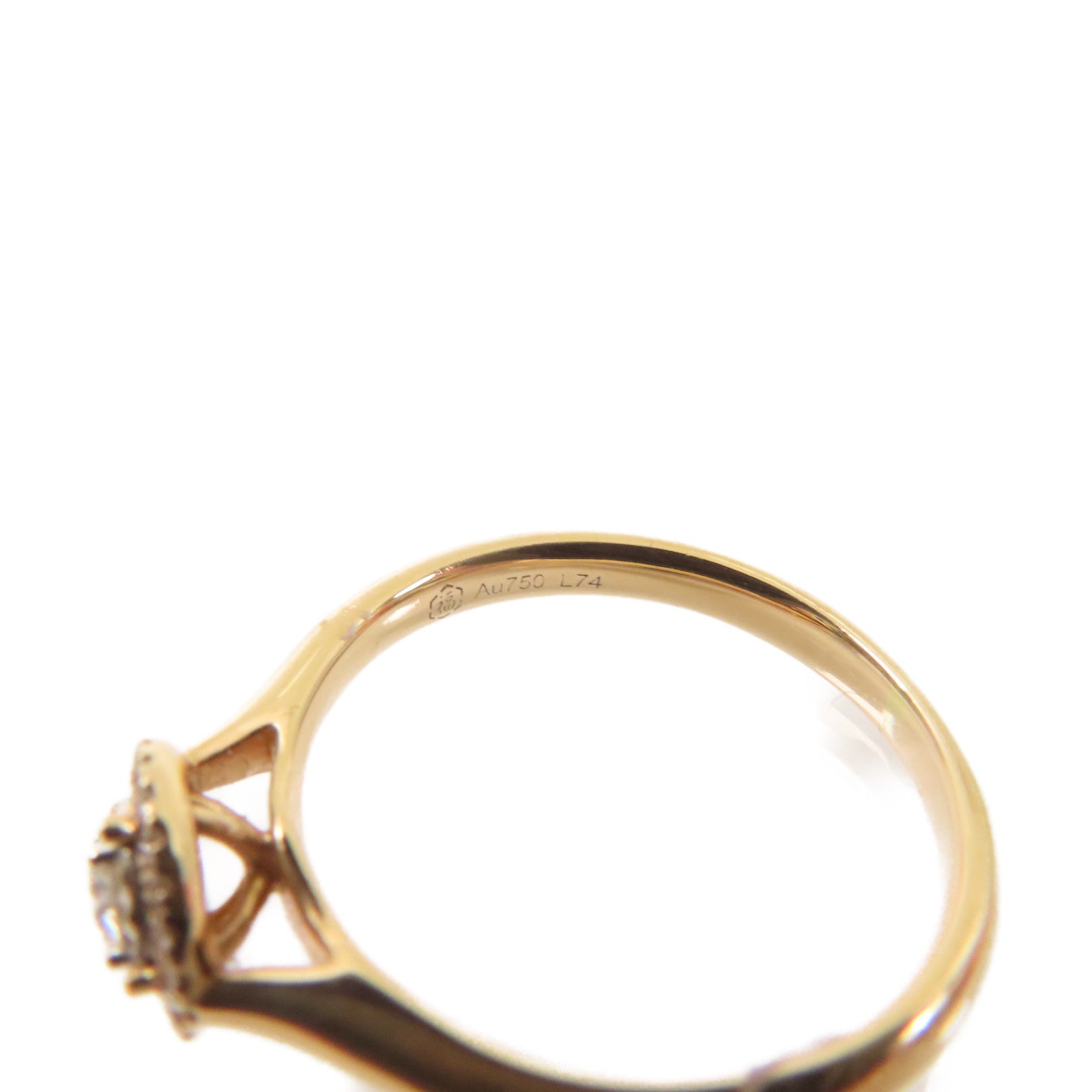 JEWELRY 【激減優惠】18K玫瑰金/0.092ct/0.053ct鑽石Diamond Ring戒指US#5