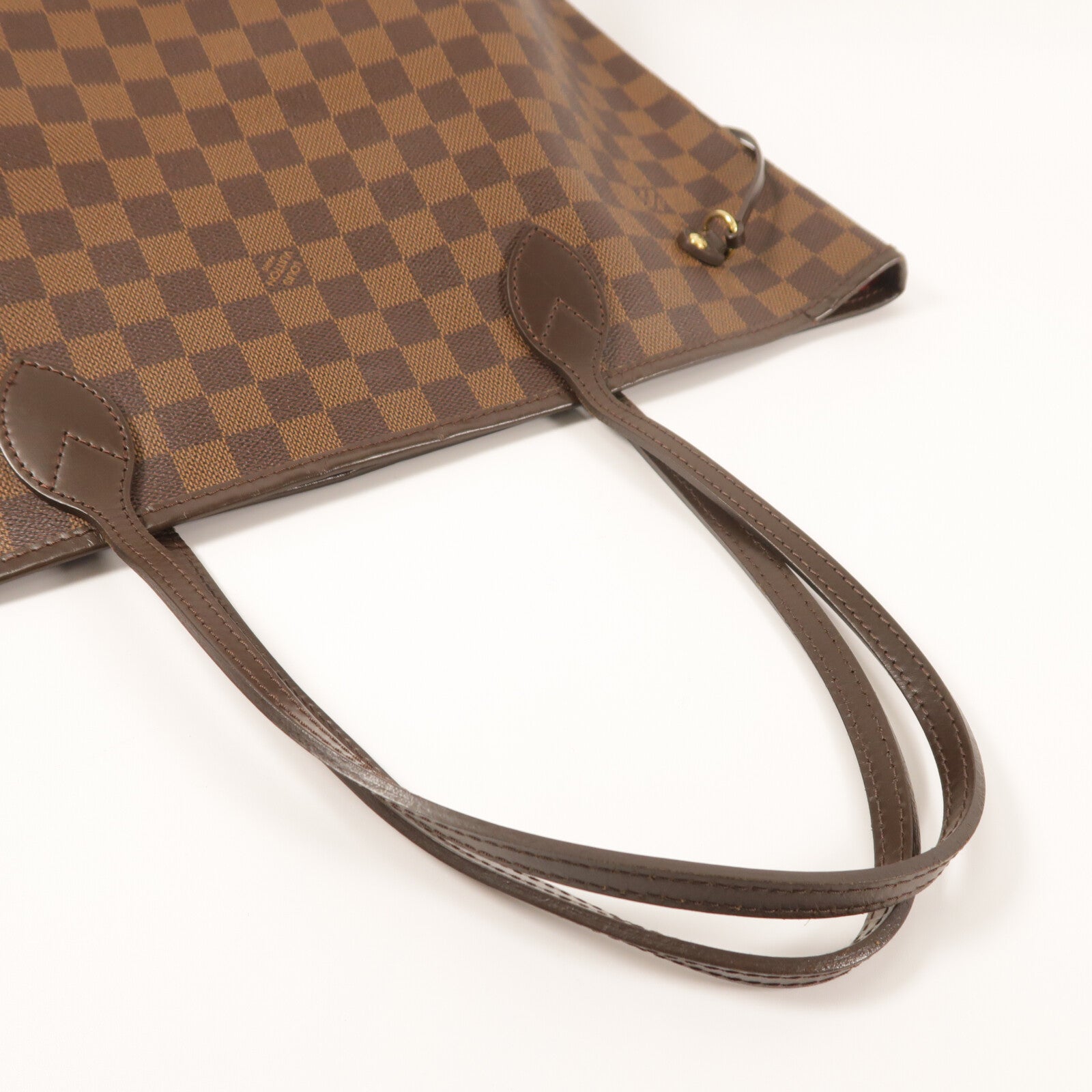 LOUIS VUITTON Damier Neverfull MM金扣手挽袋/肩背袋