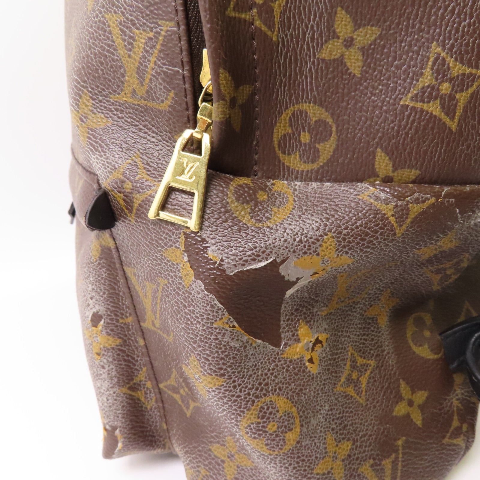 LOUIS VUITTON 塗層帆布Palm Springs MM金扣背包