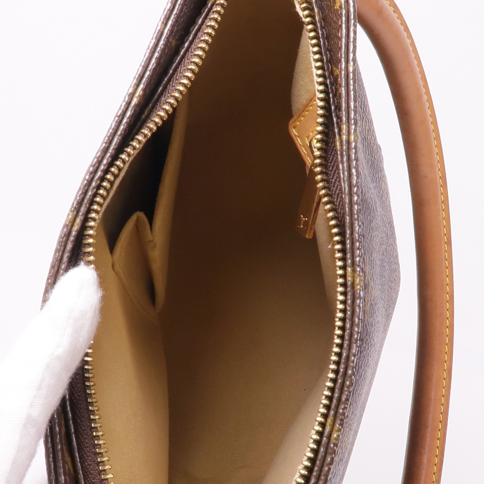 LOUIS VUITTON Monogram Looping MM金扣肩背袋棕色