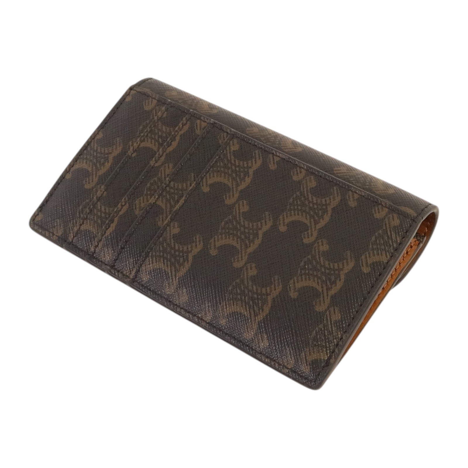 CELINE Triomphe帆布Flap Long Card Holder金扣卡片套