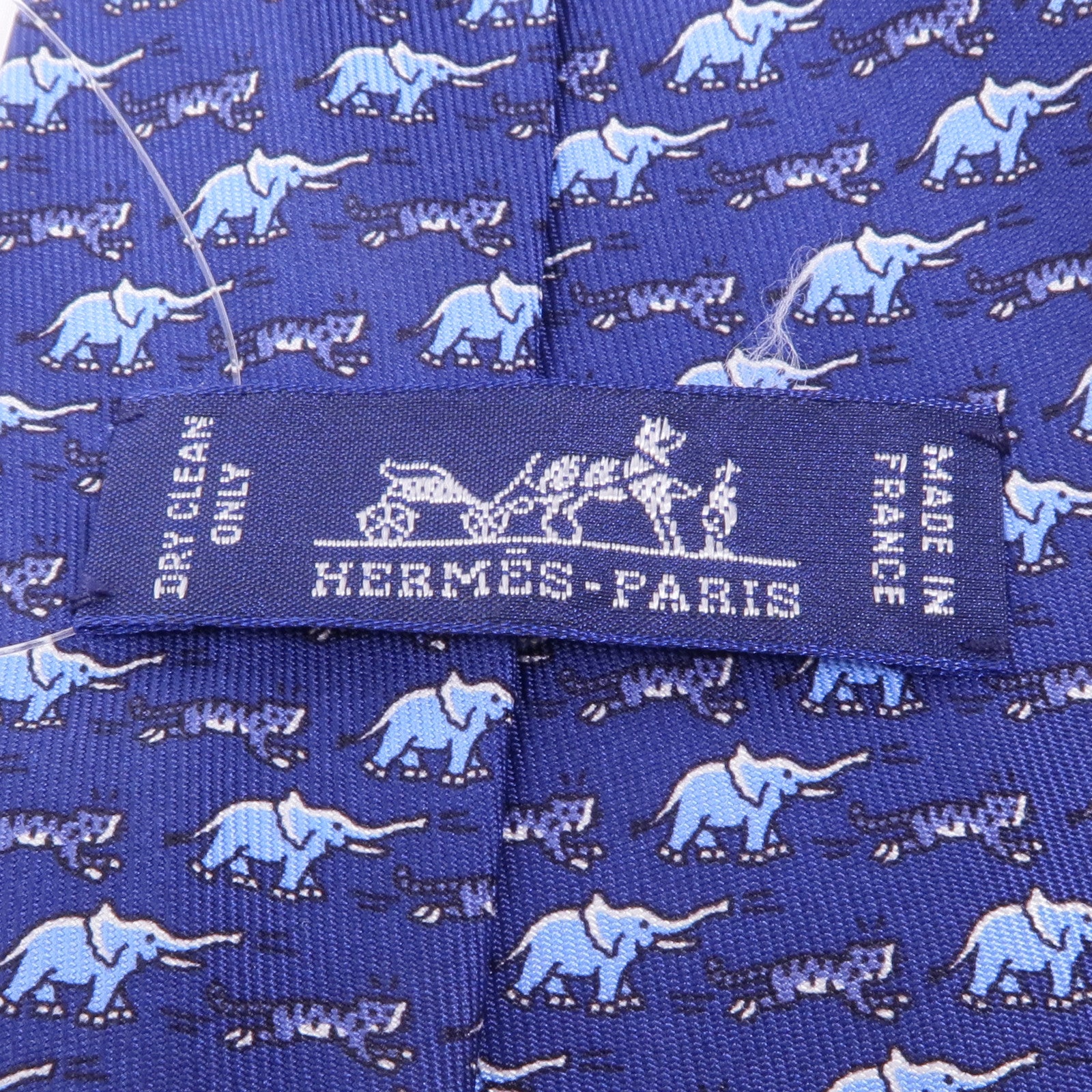 HERMES 絲質Tie領帶Blue