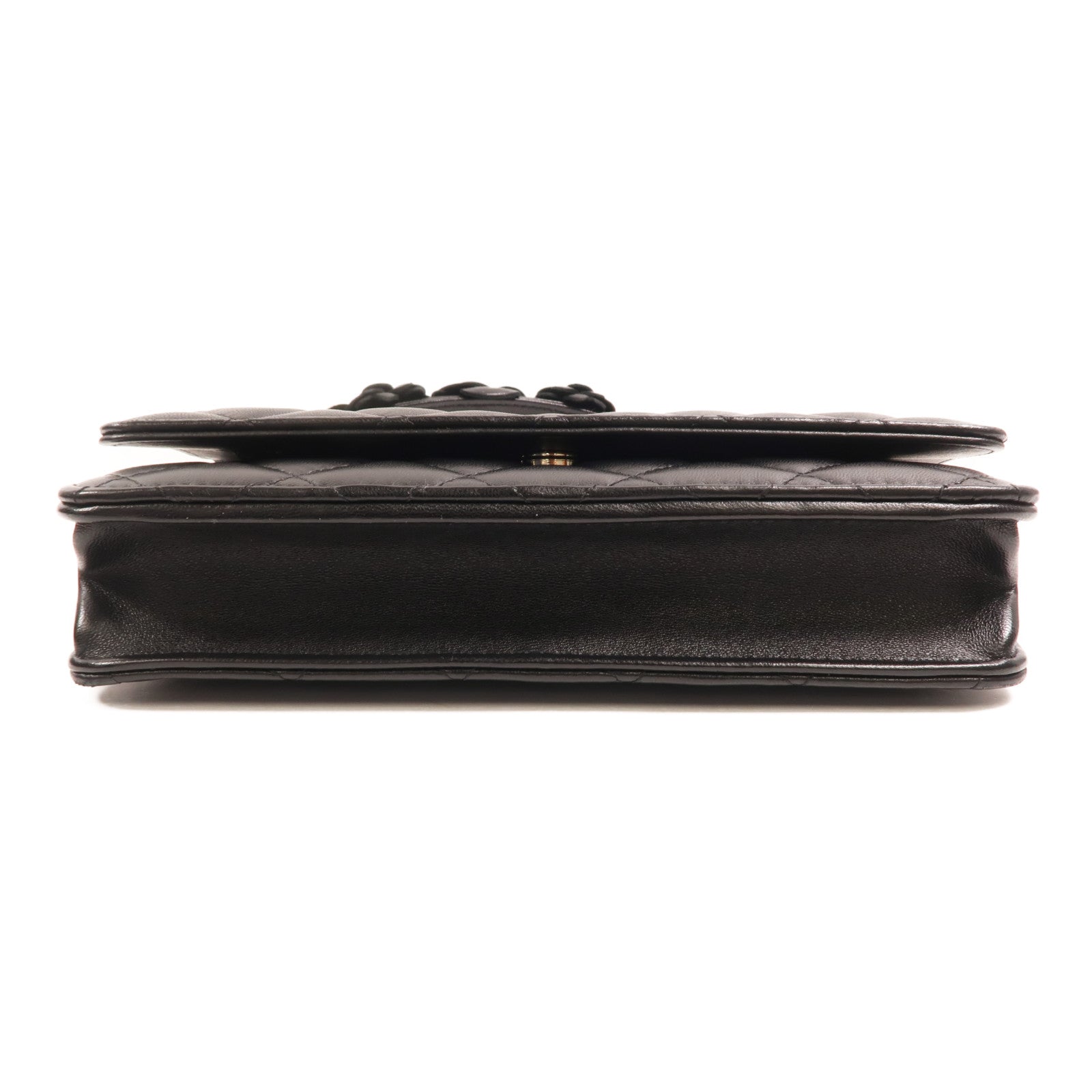 CHANEL 羊皮皮革Wallet On Chain金扣鏈帶肩背袋