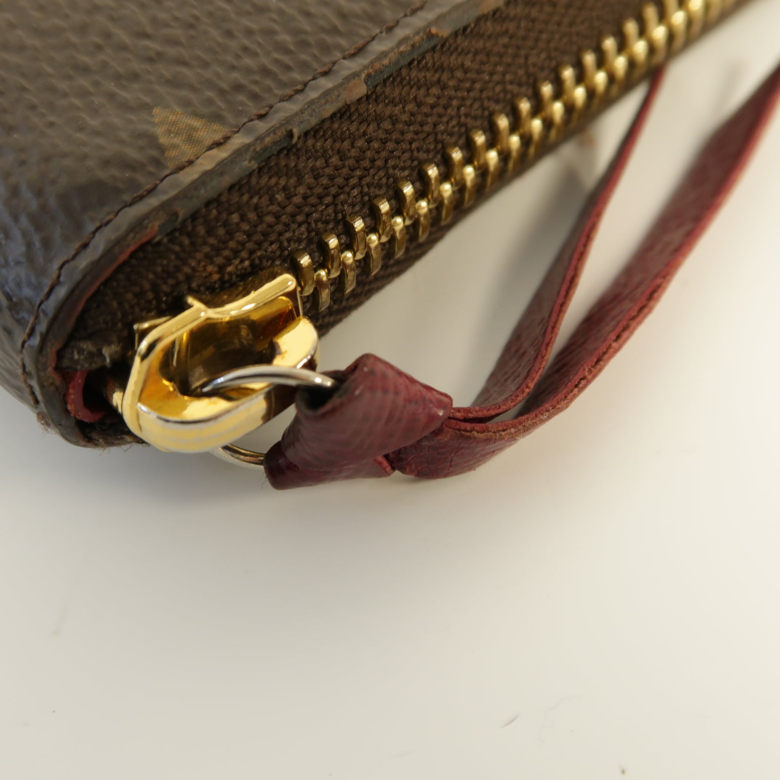LOUIS VUITTON 【激減優惠】Monogram Clemence Long Wallet金扣長錢包棕色/紅色