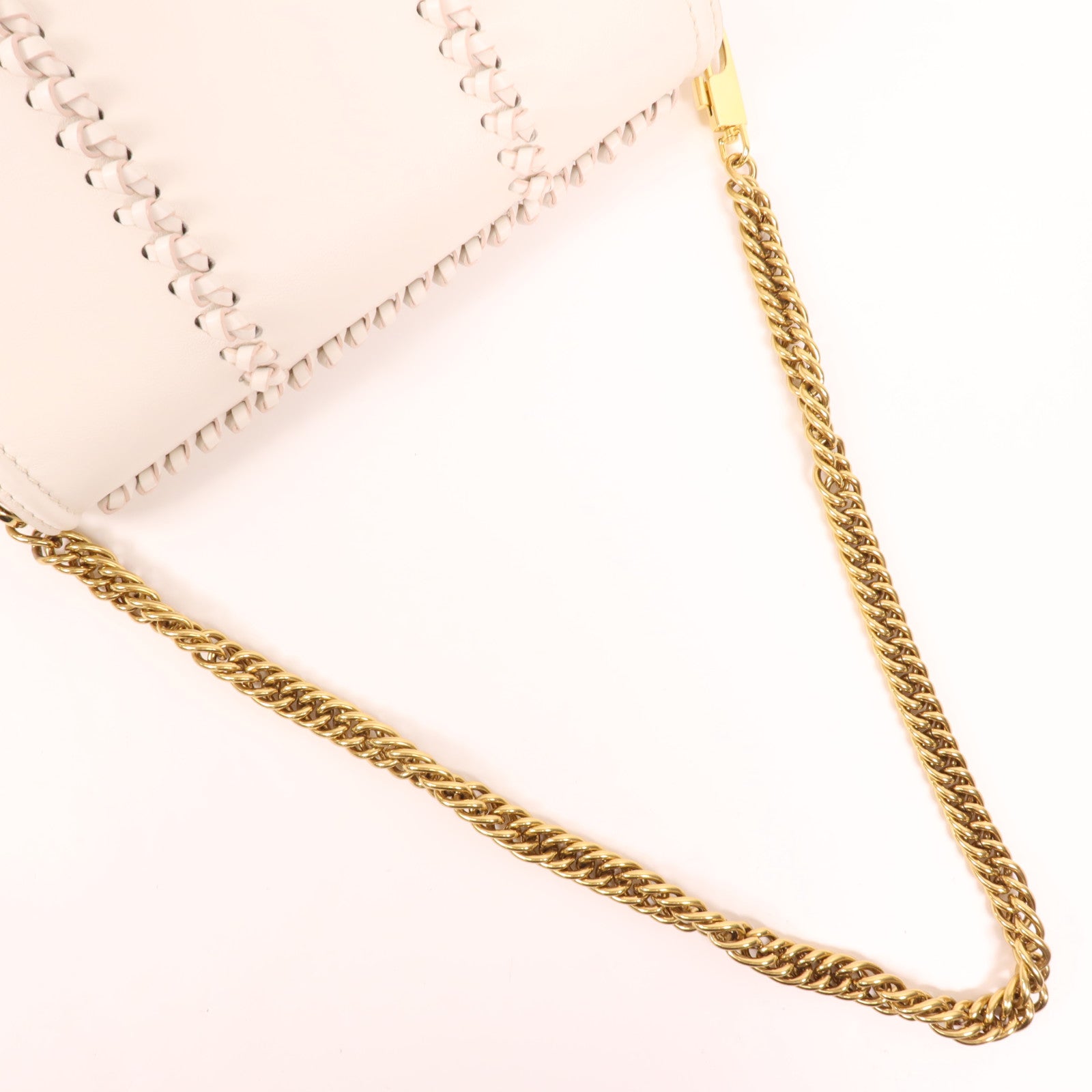 Alexander McQueen 牛皮皮革Chain Shoulder金扣鏈帶肩背袋