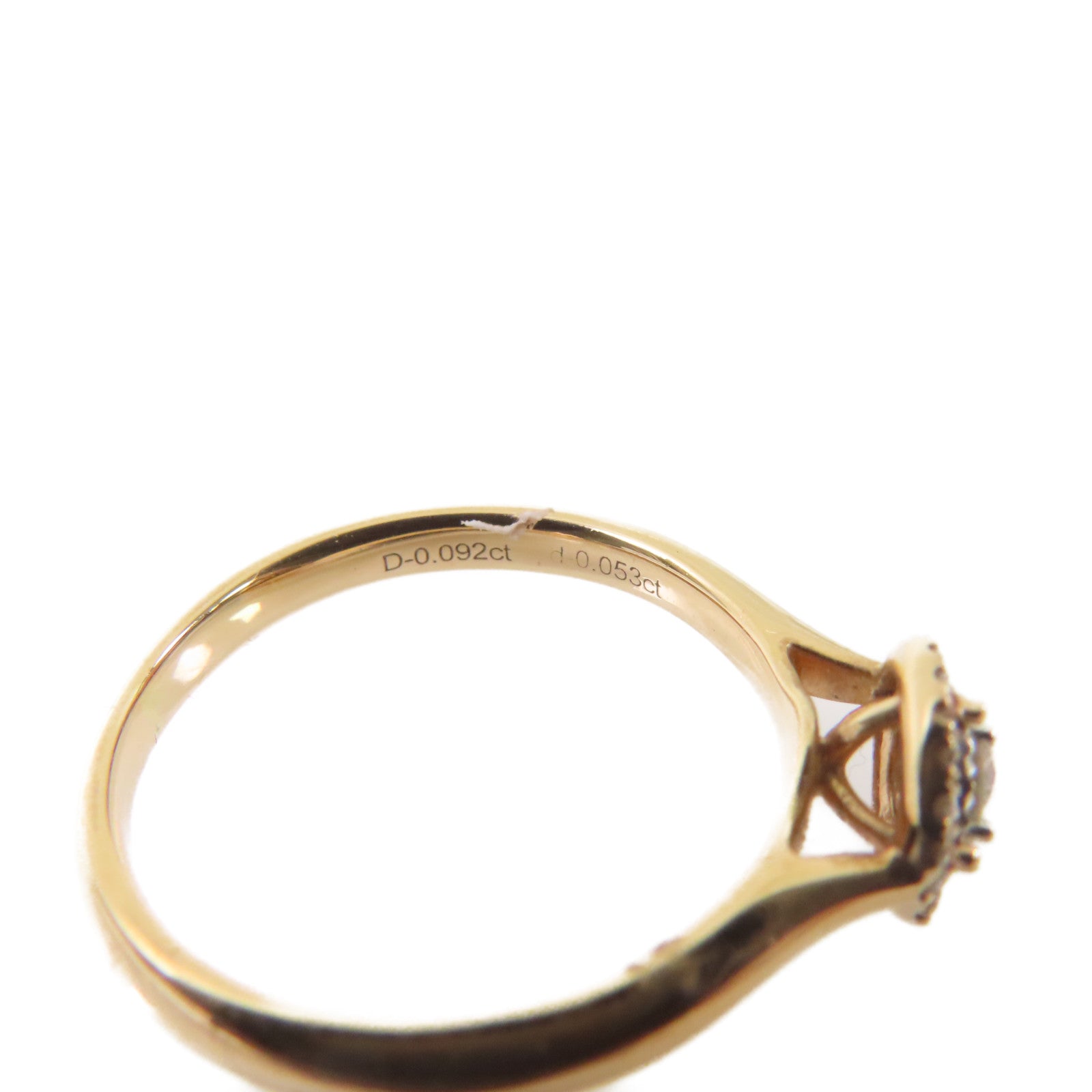 JEWELRY 【激減優惠】18K玫瑰金/0.092ct/0.053ct鑽石Diamond Ring戒指US#5